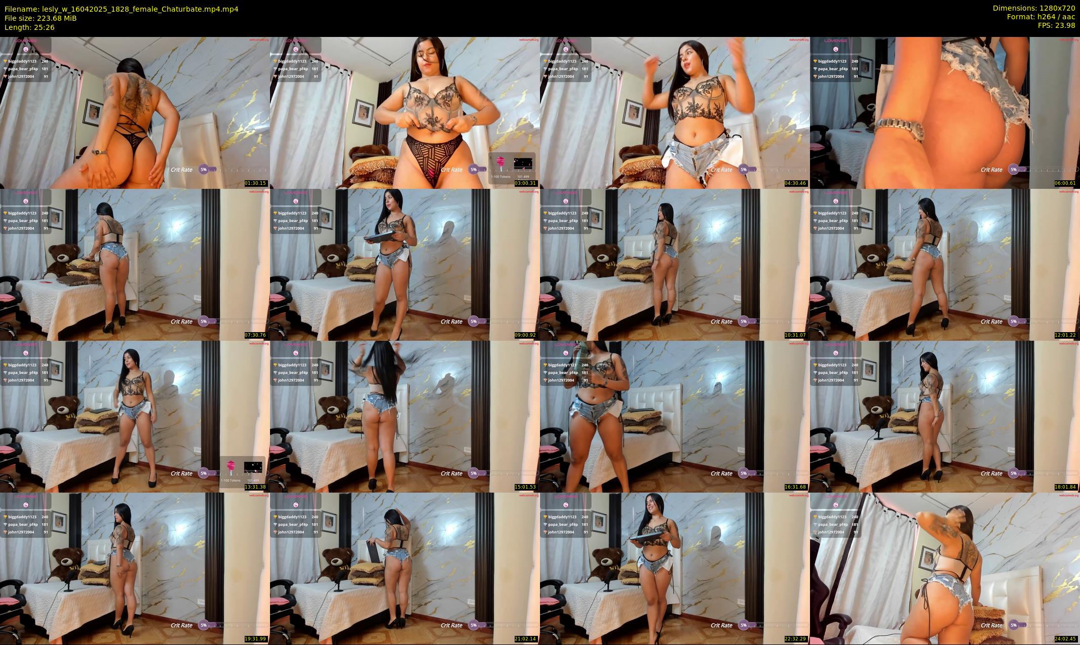 lesly_w — 26 minute Chaturbate female cam show recording, 720p, Apr 16, 2025