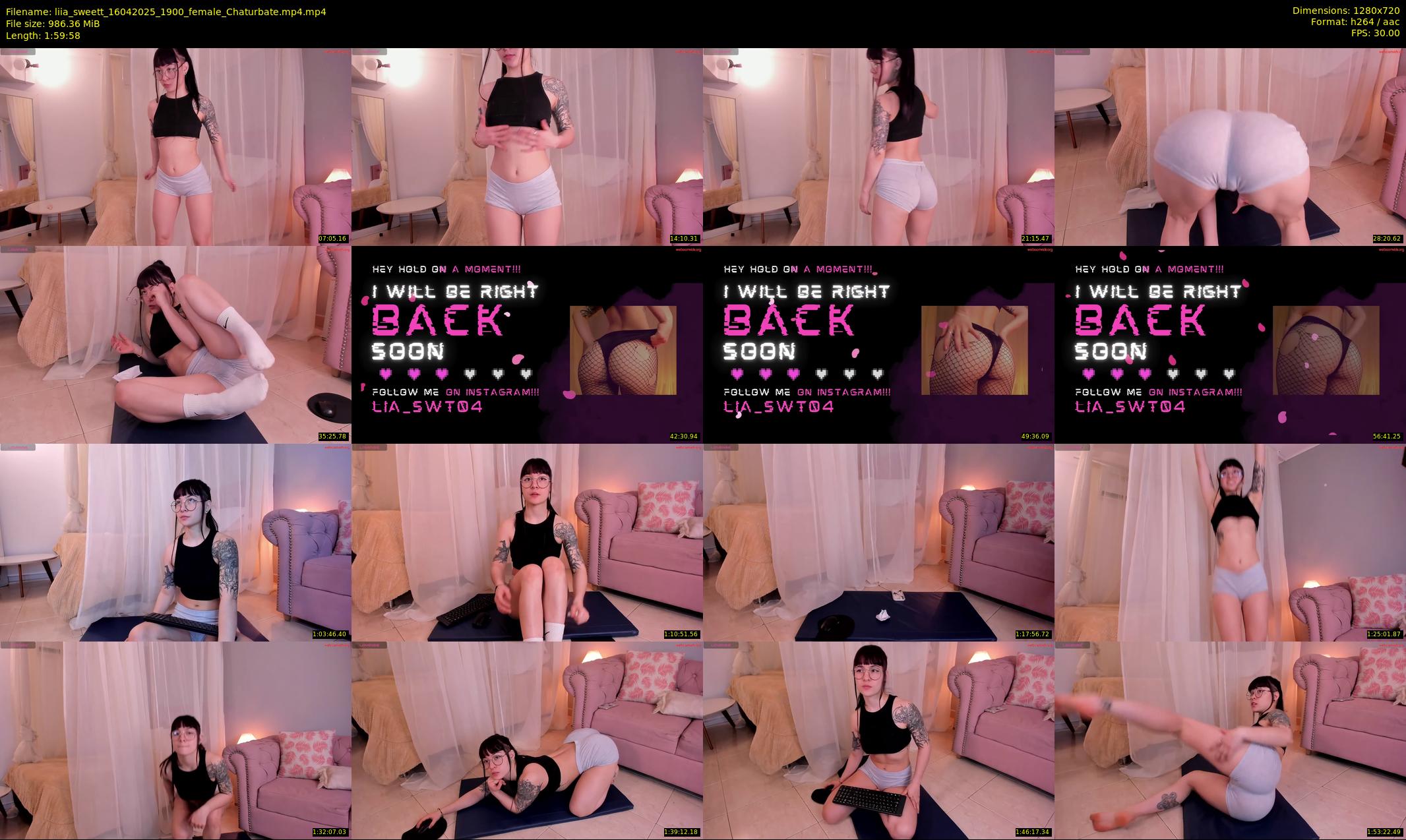 liia_sweett — 120 minute Chaturbate female cam show recording, 720p, Apr 16, 2025