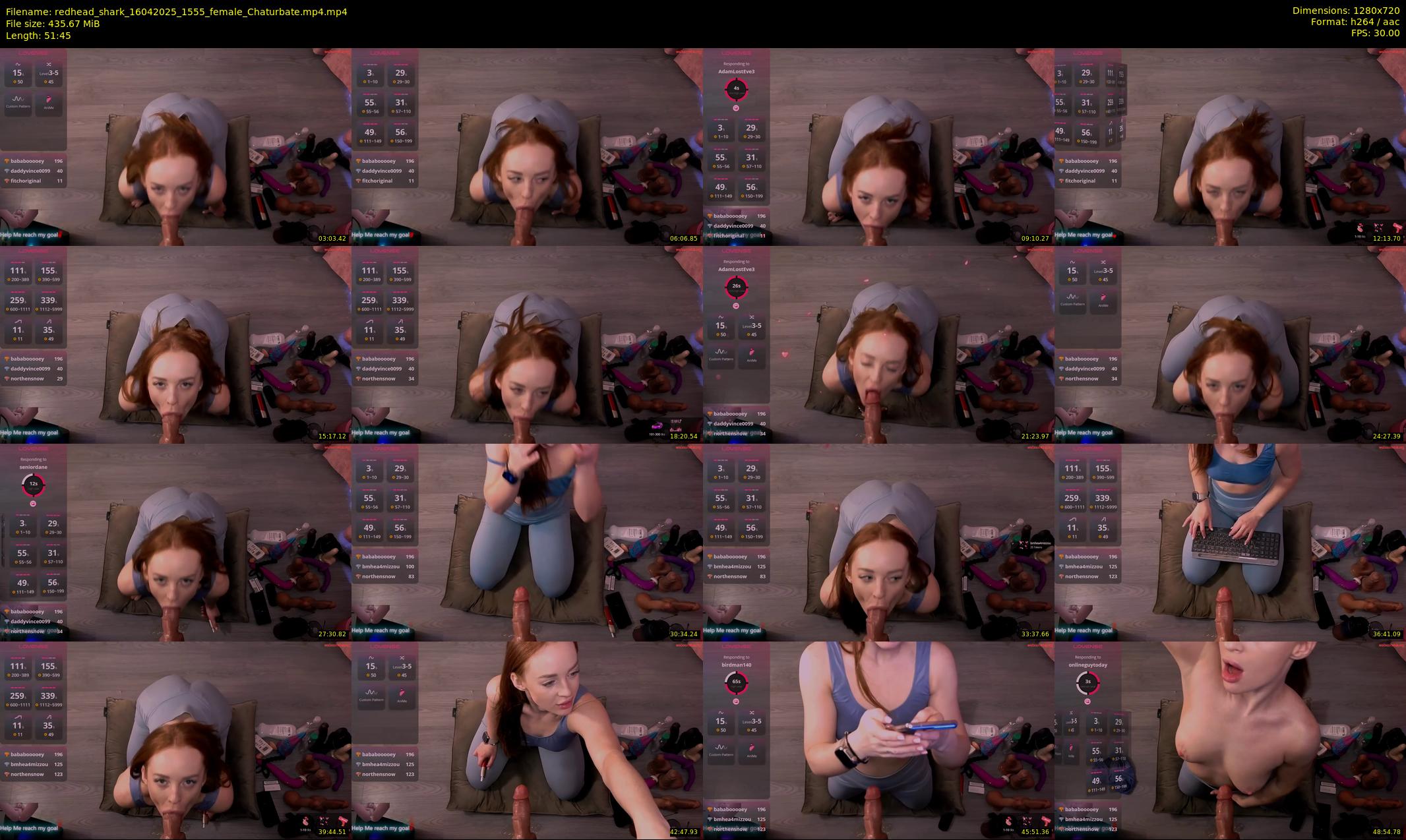 redhead_shark — 52 minute Chaturbate female cam show recording, 720p, Apr 16, 2025