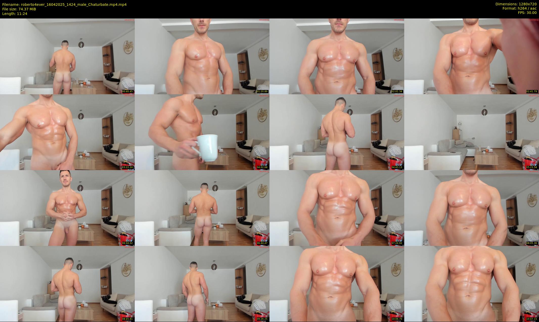roberto4ever — 12 minute Chaturbate male cam show recording, 720p, Apr 16, 2025