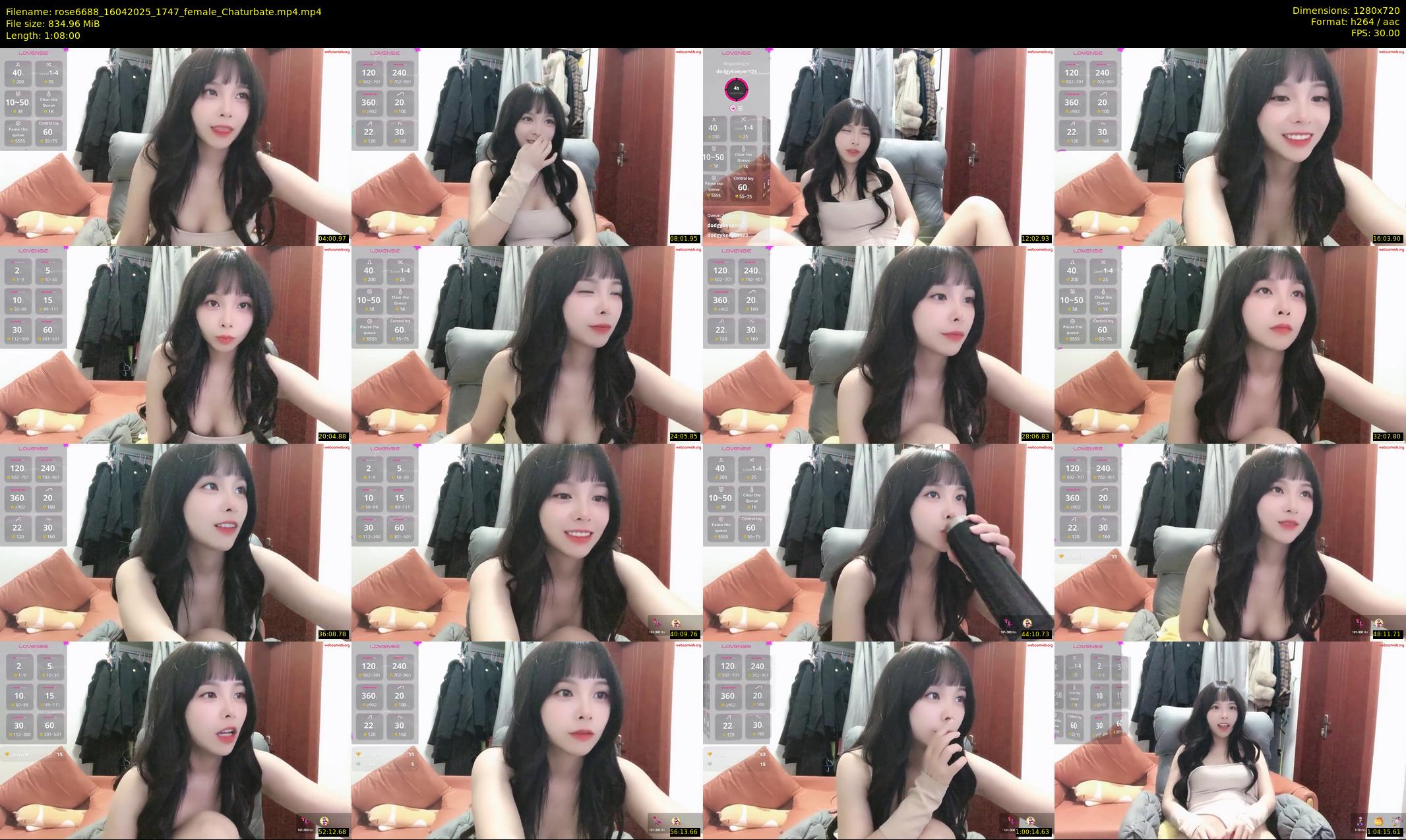rose6688 — 68 minute Chaturbate female cam show recording, 720p, Apr 16, 2025