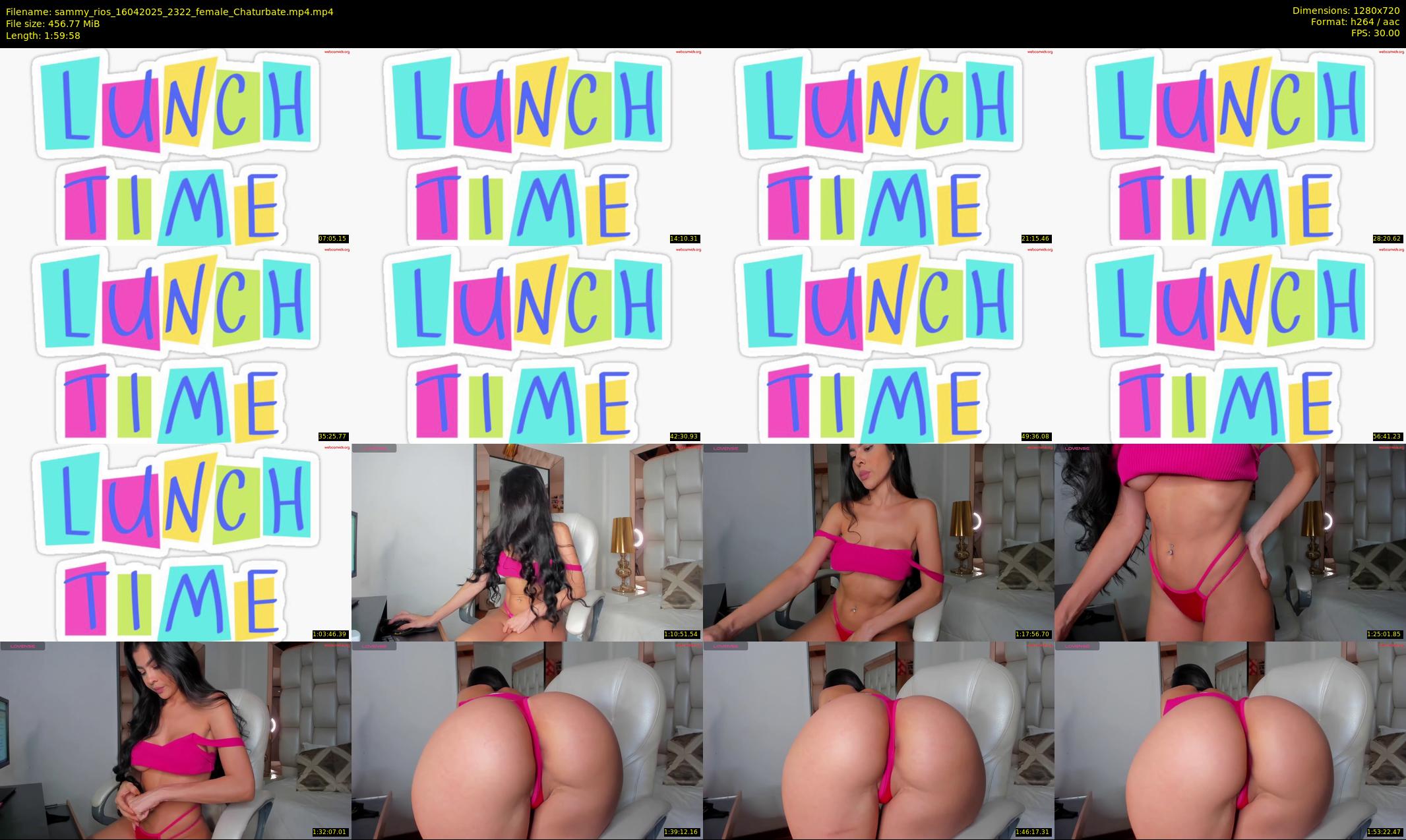 sammy_rios — 120 minute Chaturbate female cam show recording, 720p, Apr 16, 2025
