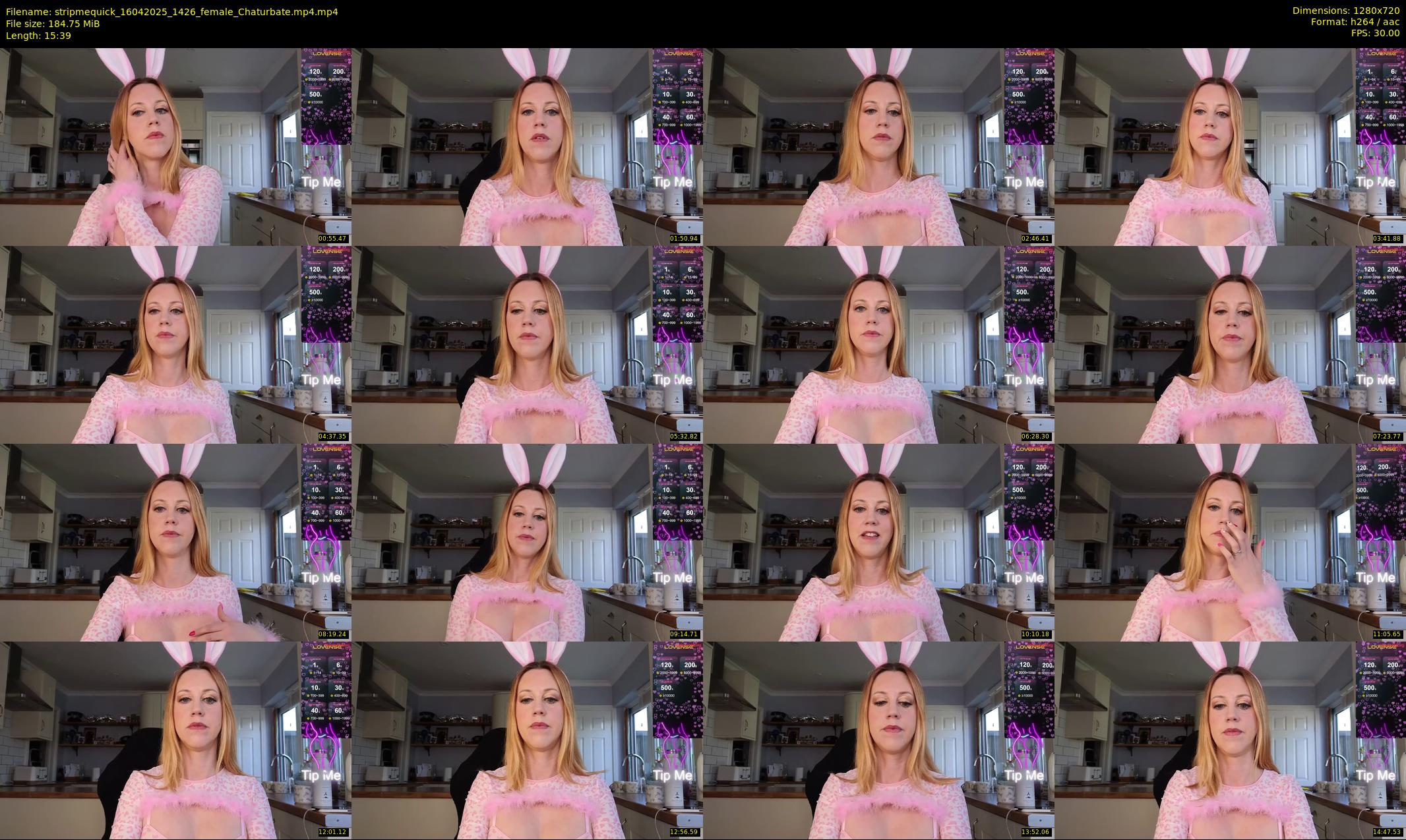 stripmequick — 16 minute Chaturbate female cam show recording, 720p, Apr 16, 2025