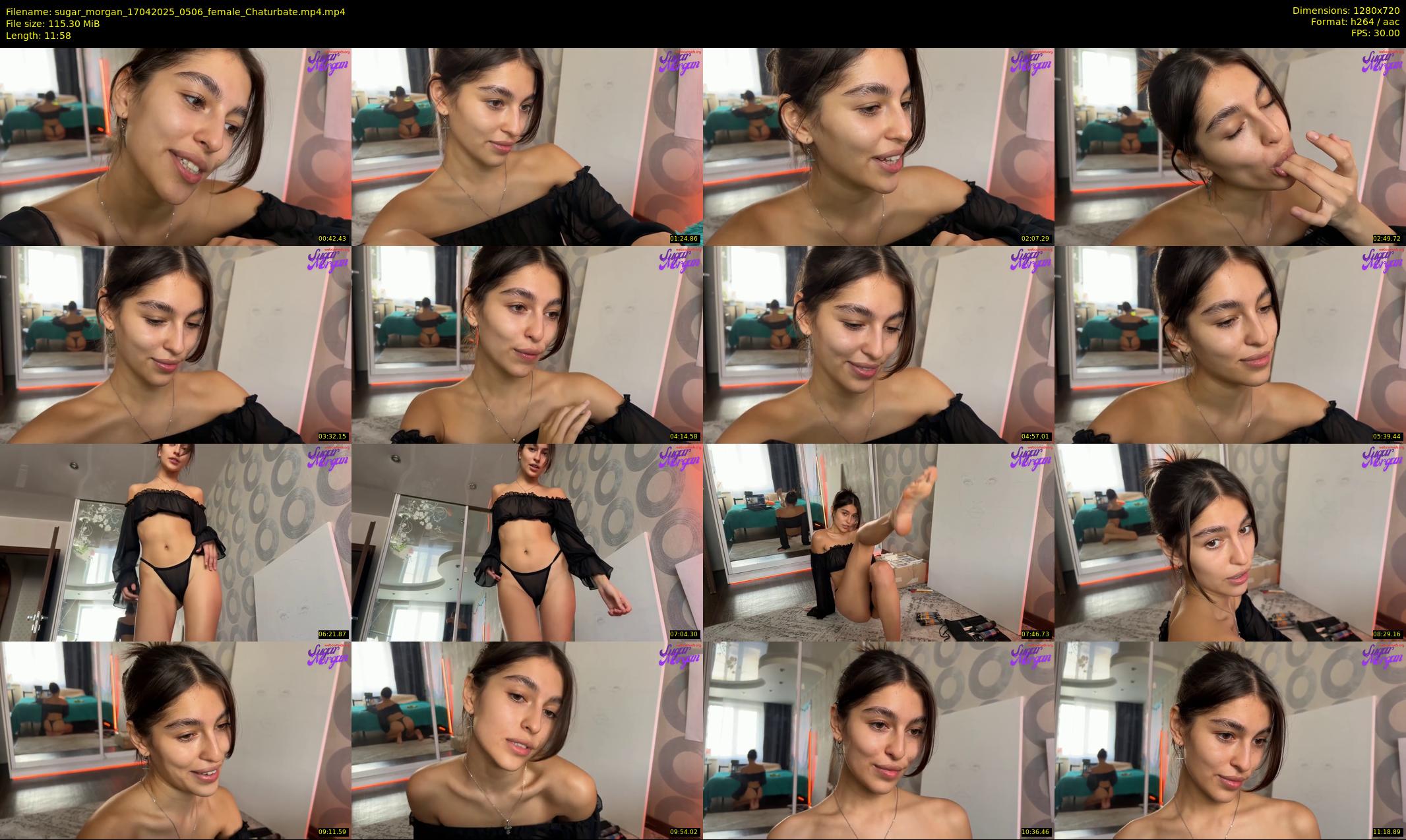 sugar_morgan — 12 minute Chaturbate female cam show recording, 720p, Apr 17, 2025