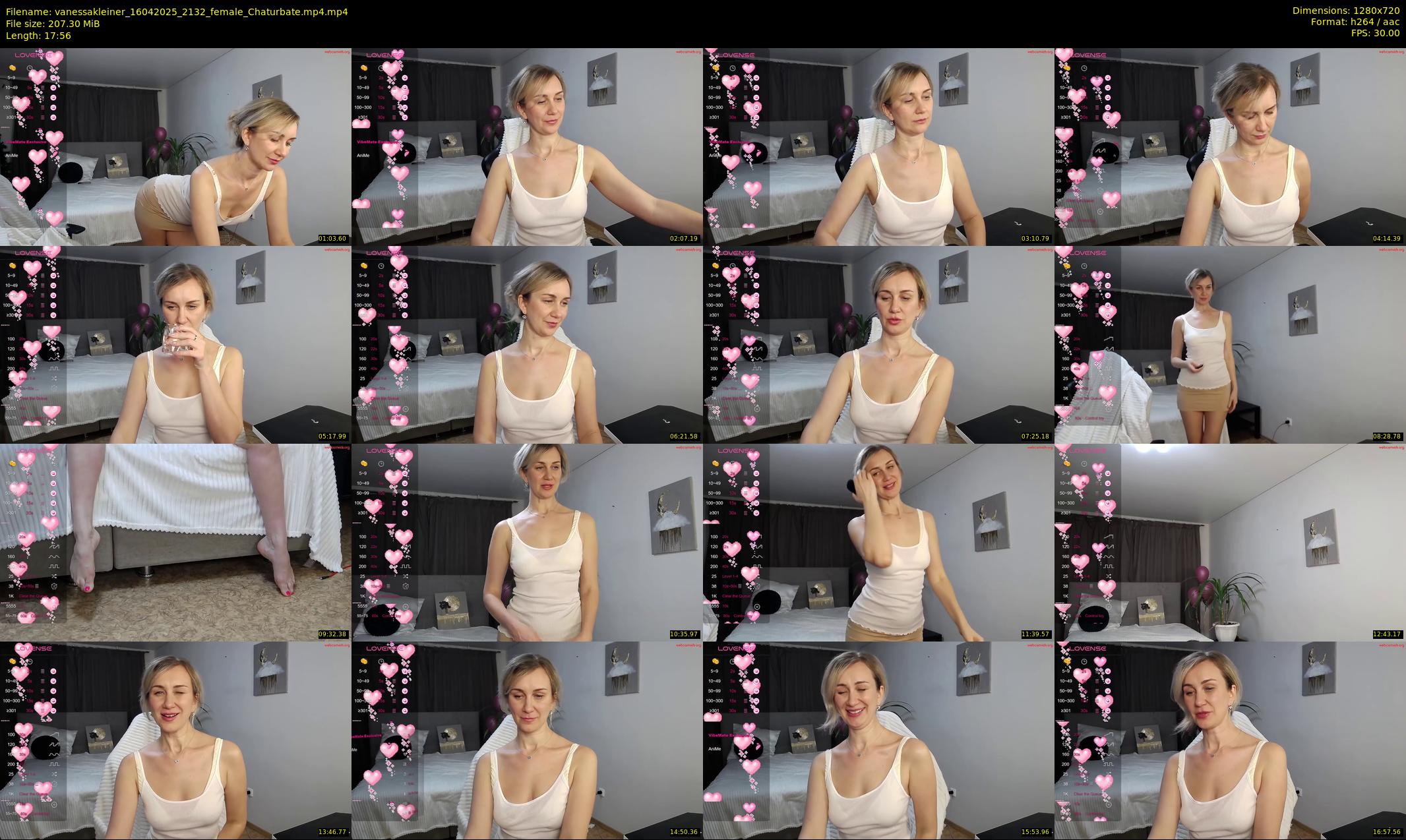 vanessakleiner — 18 minute Chaturbate female cam show recording, 720p, Apr 16, 2025