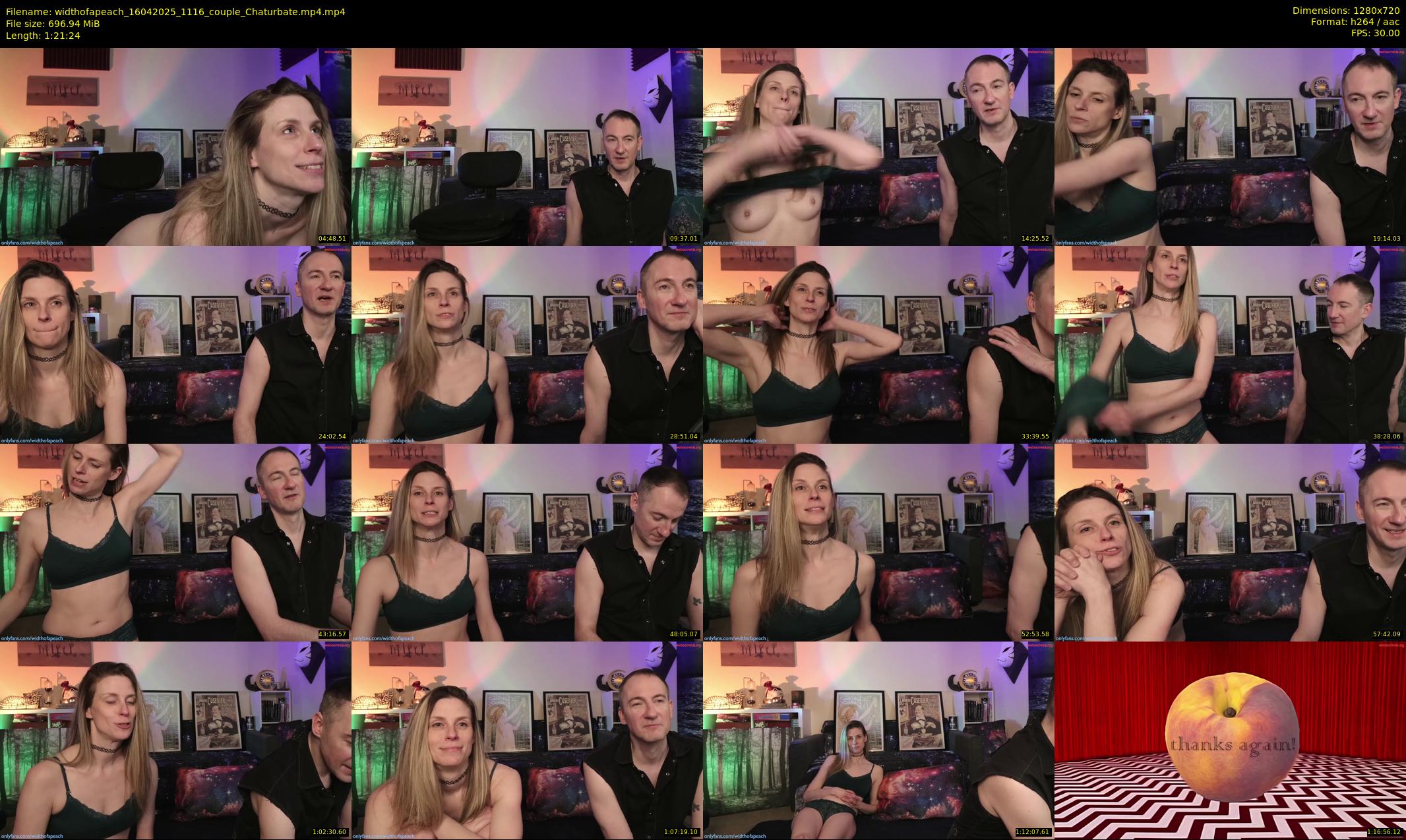 widthofapeach — 82 minute Chaturbate couple cam show recording, 720p, Apr 16, 2025