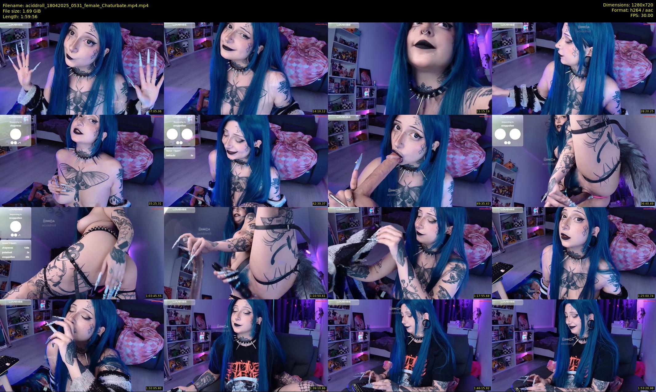 aciddroll — 120 minute Chaturbate female cam show recording, 720p, Apr 18, 2025