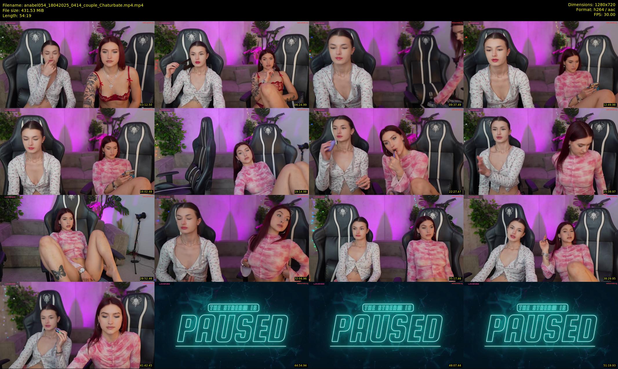 anabel054 — 55 minute Chaturbate female cam show recording, 720p, Apr 18, 2025