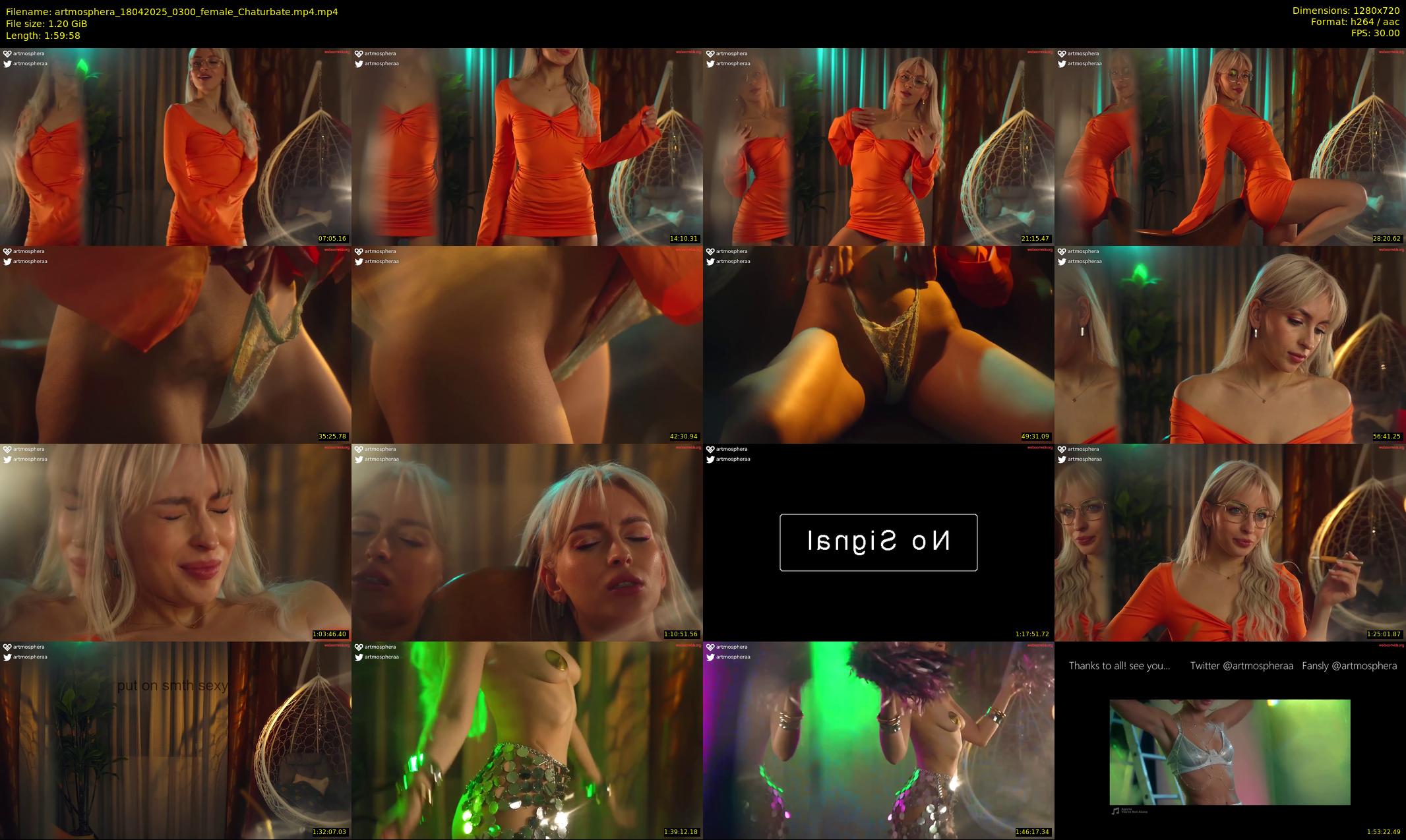 artmosphera — 120 minute Chaturbate female cam show recording, 720p, Apr 18, 2025