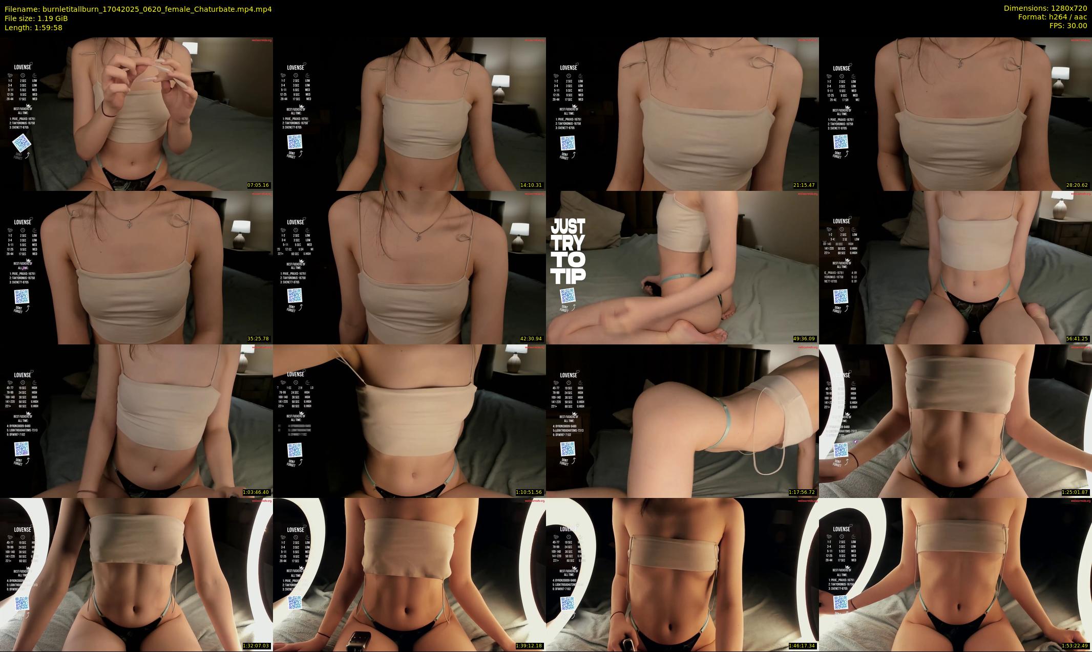 burnletitallburn — 120 minute Chaturbate female cam show recording, 720p, Apr 17, 2025