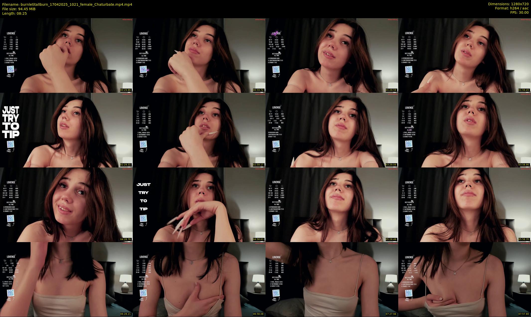 burnletitallburn — 9 minute Chaturbate female cam show recording, 720p, Apr 17, 2025
