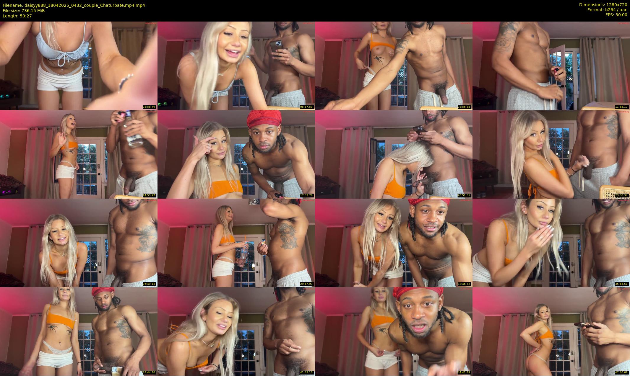 daisyy888 — 51 minute Chaturbate couple cam show recording, 720p, Apr 18, 2025