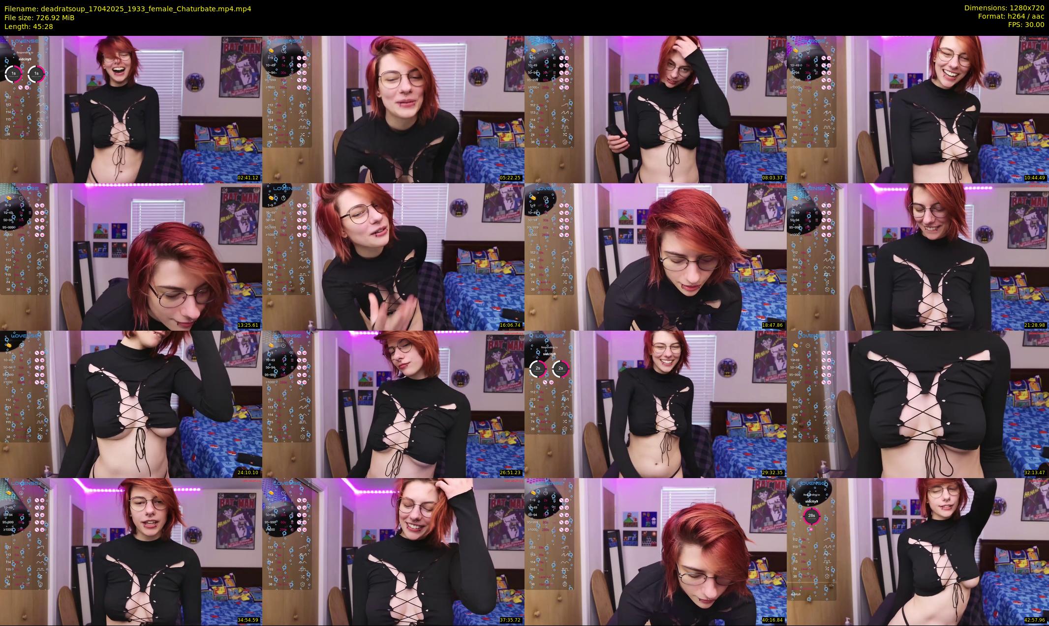 deadratsoup — 46 minute Chaturbate female cam show recording, 720p, Apr 17, 2025
