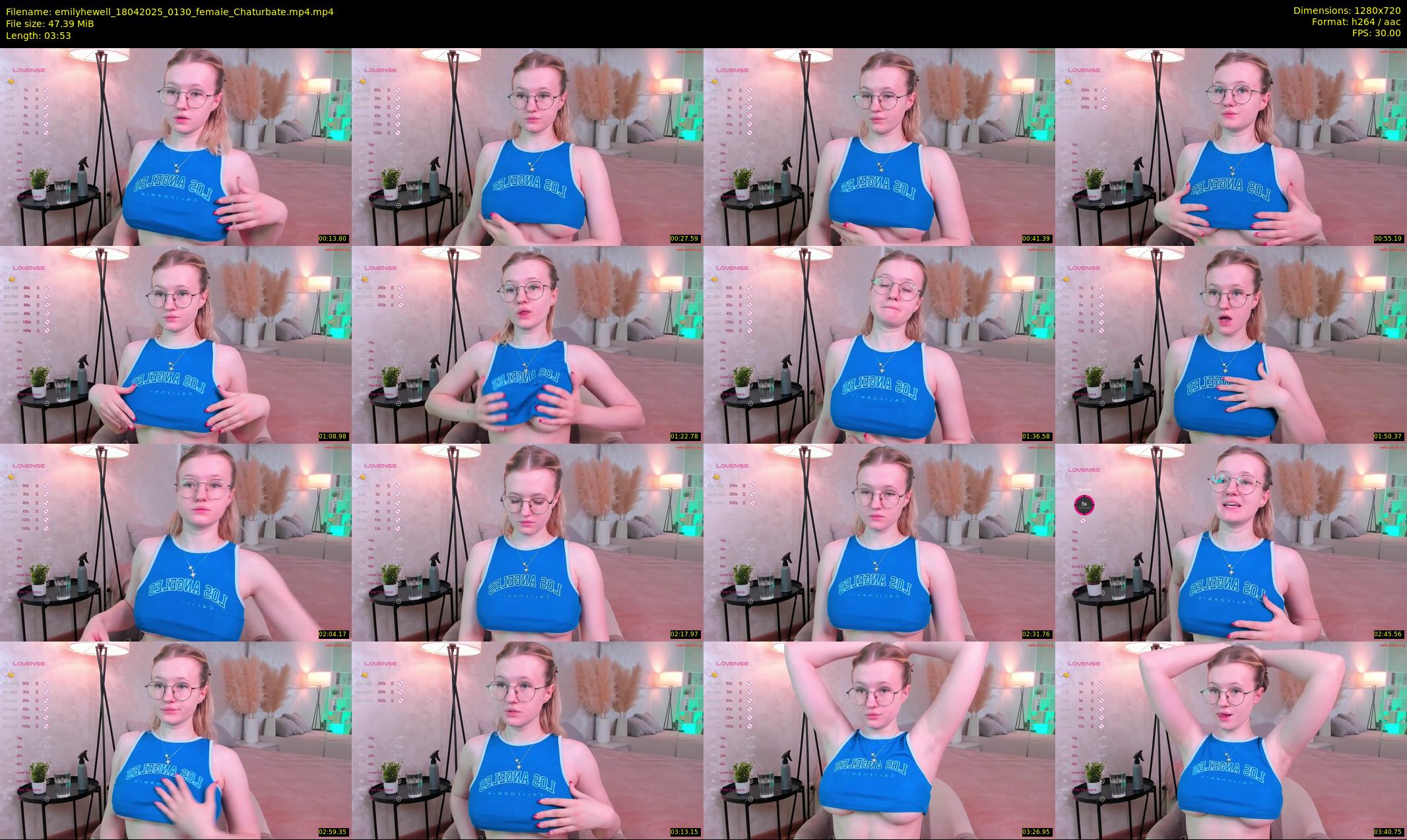 emilyhewell — 4 minute Chaturbate female cam show recording, 720p, Apr 18, 2025