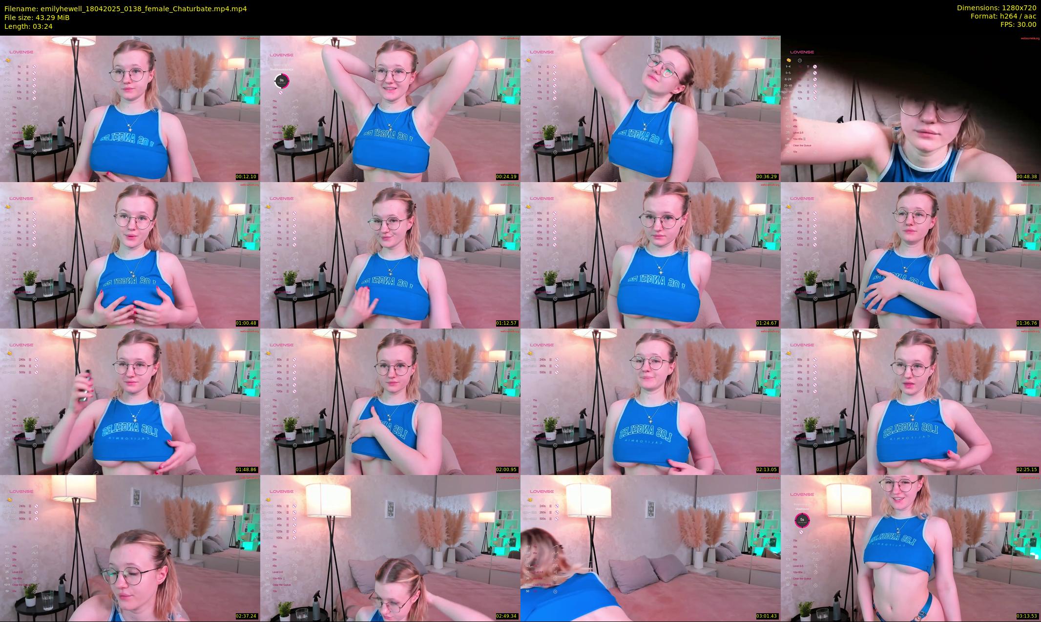 emilyhewell — 4 minute Chaturbate female cam show recording, 720p, Apr 18, 2025