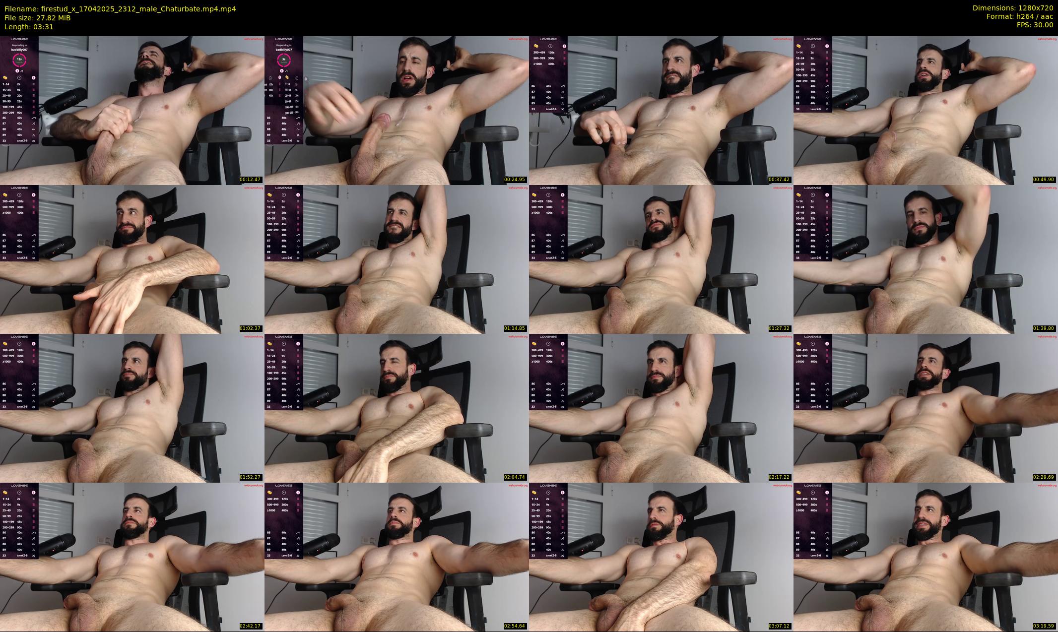 firestud_x — 4 minute Chaturbate male cam show recording, 720p, Apr 17, 2025