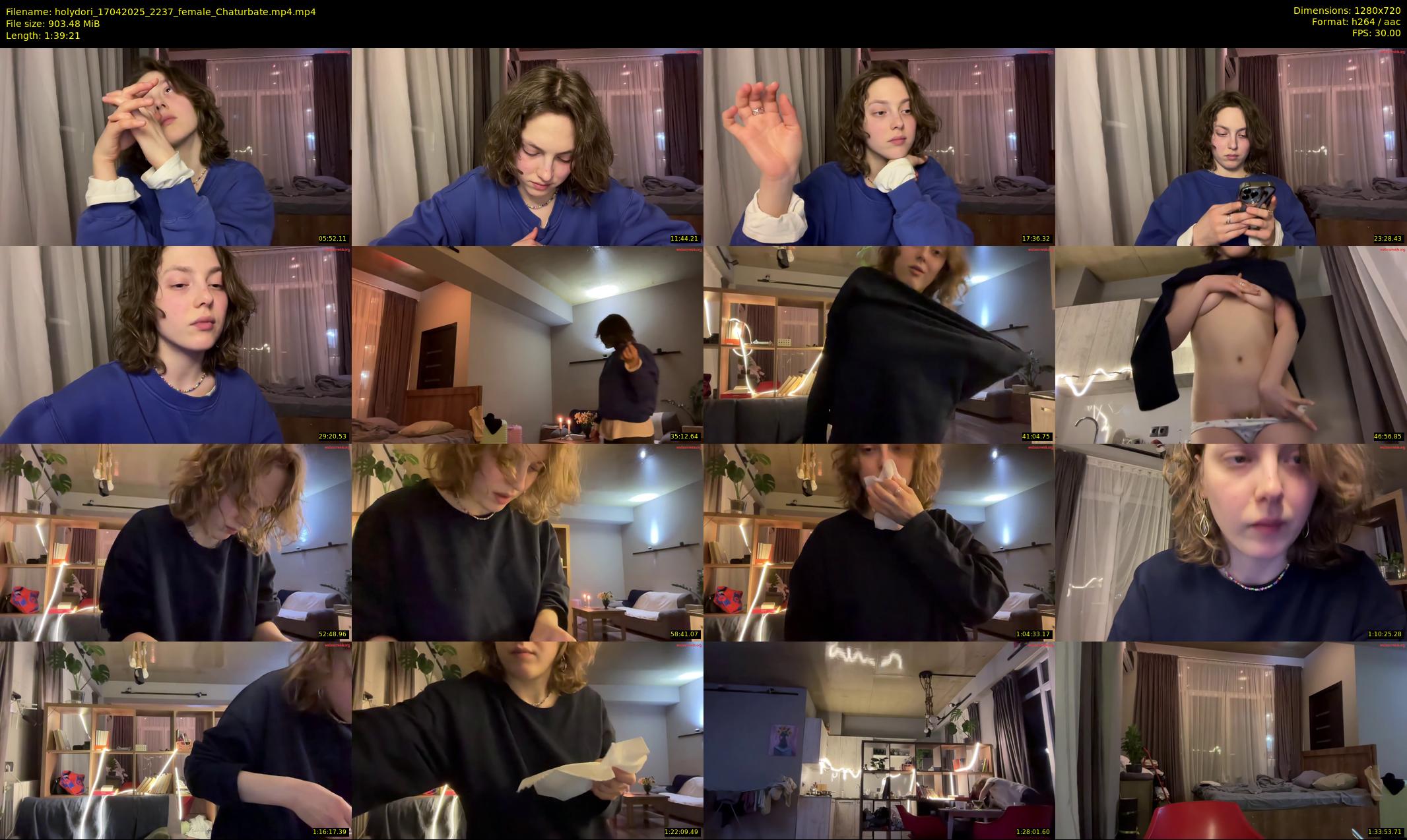 holydori — 100 minute Chaturbate female cam show recording, 720p, Apr 17, 2025