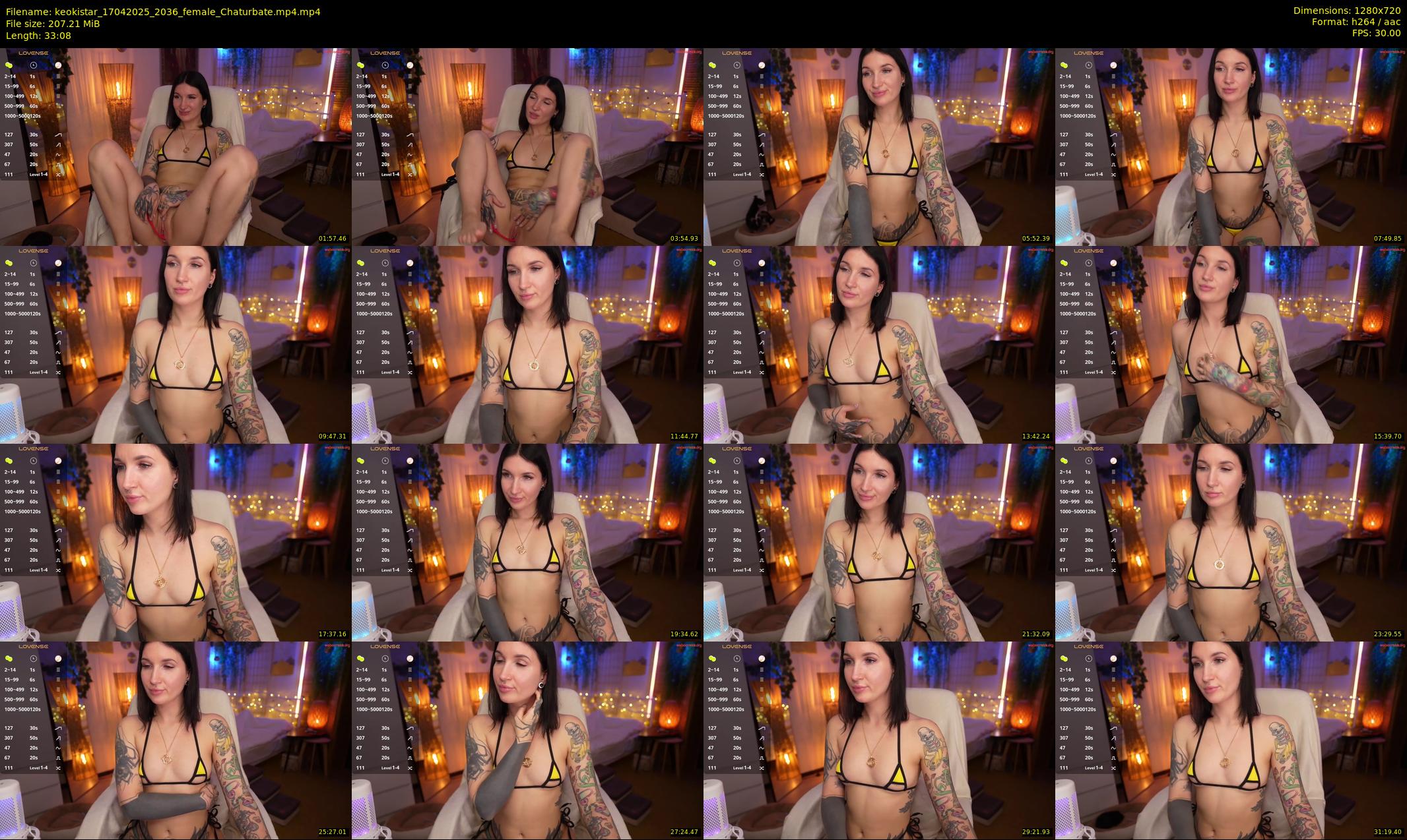 keokistar — 34 minute Chaturbate female cam show recording, 720p, Apr 17, 2025