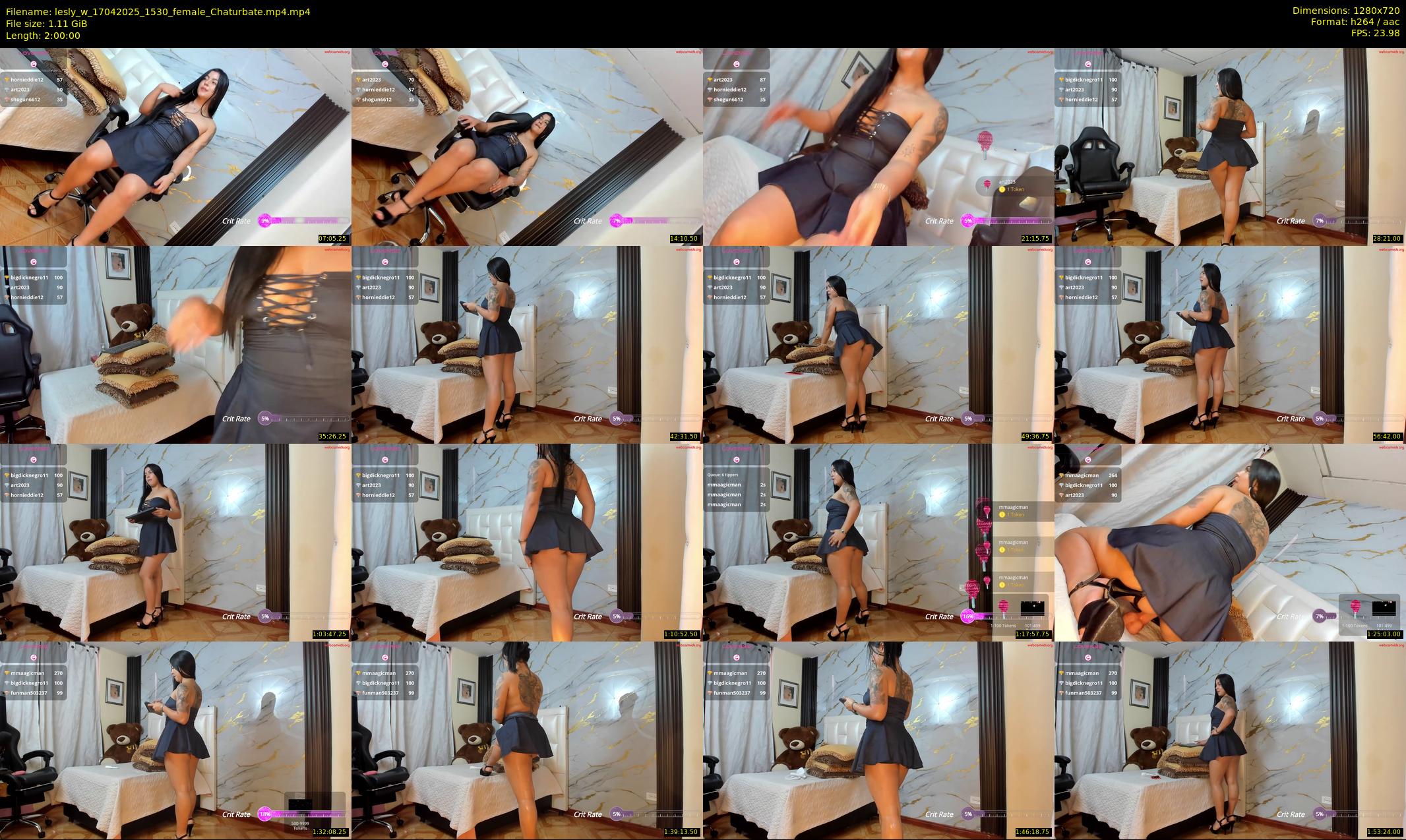 lesly_w — 120 minute Chaturbate female cam show recording, 720p, Apr 17, 2025