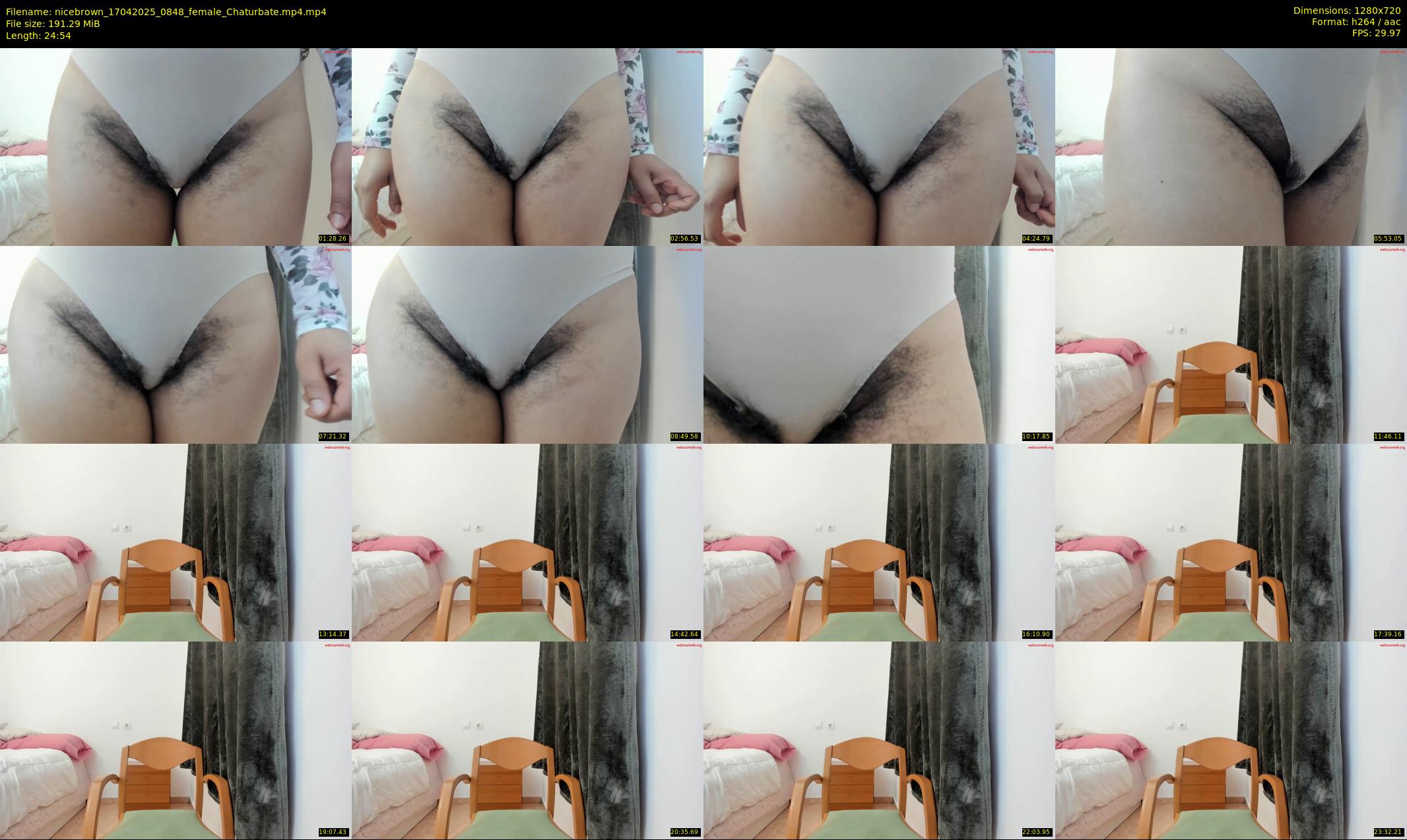 nicebrown — 25 minute Chaturbate female cam show recording, 720p, Apr 17, 2025