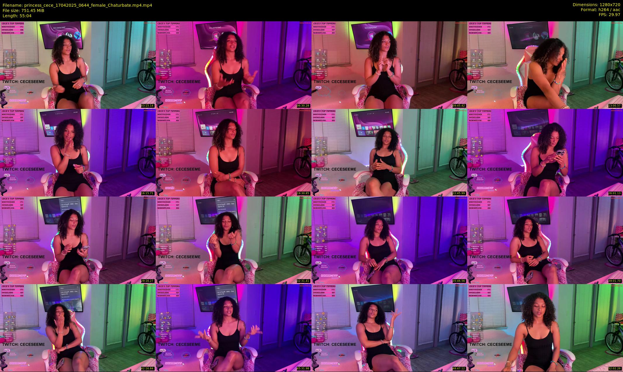 princess_cece — 56 minute Chaturbate female cam show recording, 720p, Apr 17, 2025