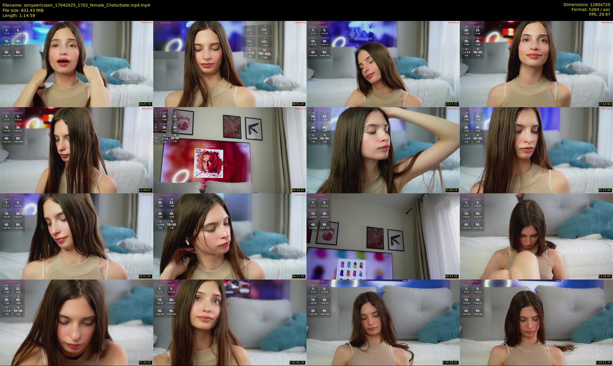 sonyaericsson — 75 minute Chaturbate female cam show recording, 720p, Apr 17, 2025