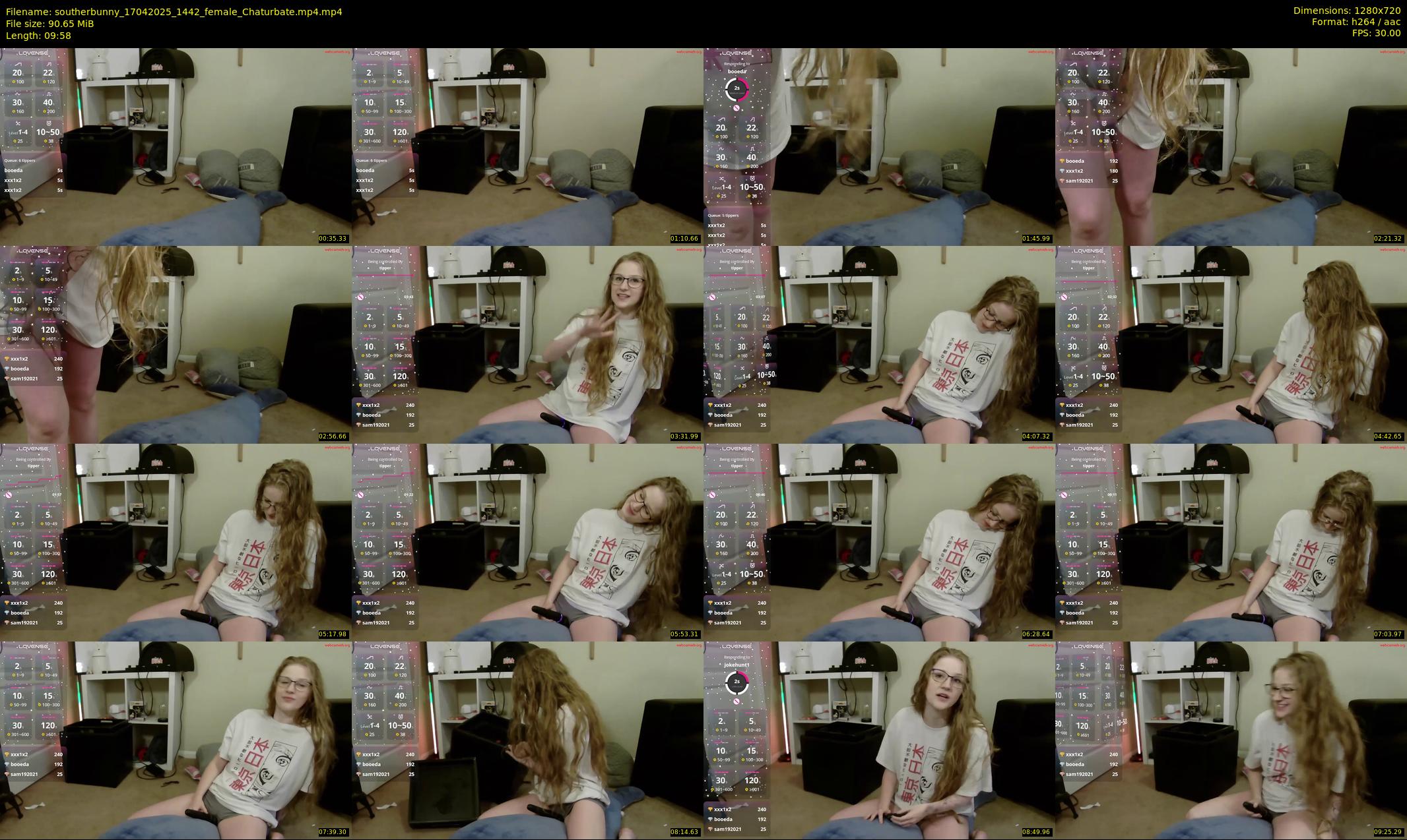 southerbunny — 10 minute Chaturbate female cam show recording, 720p, Apr 17, 2025