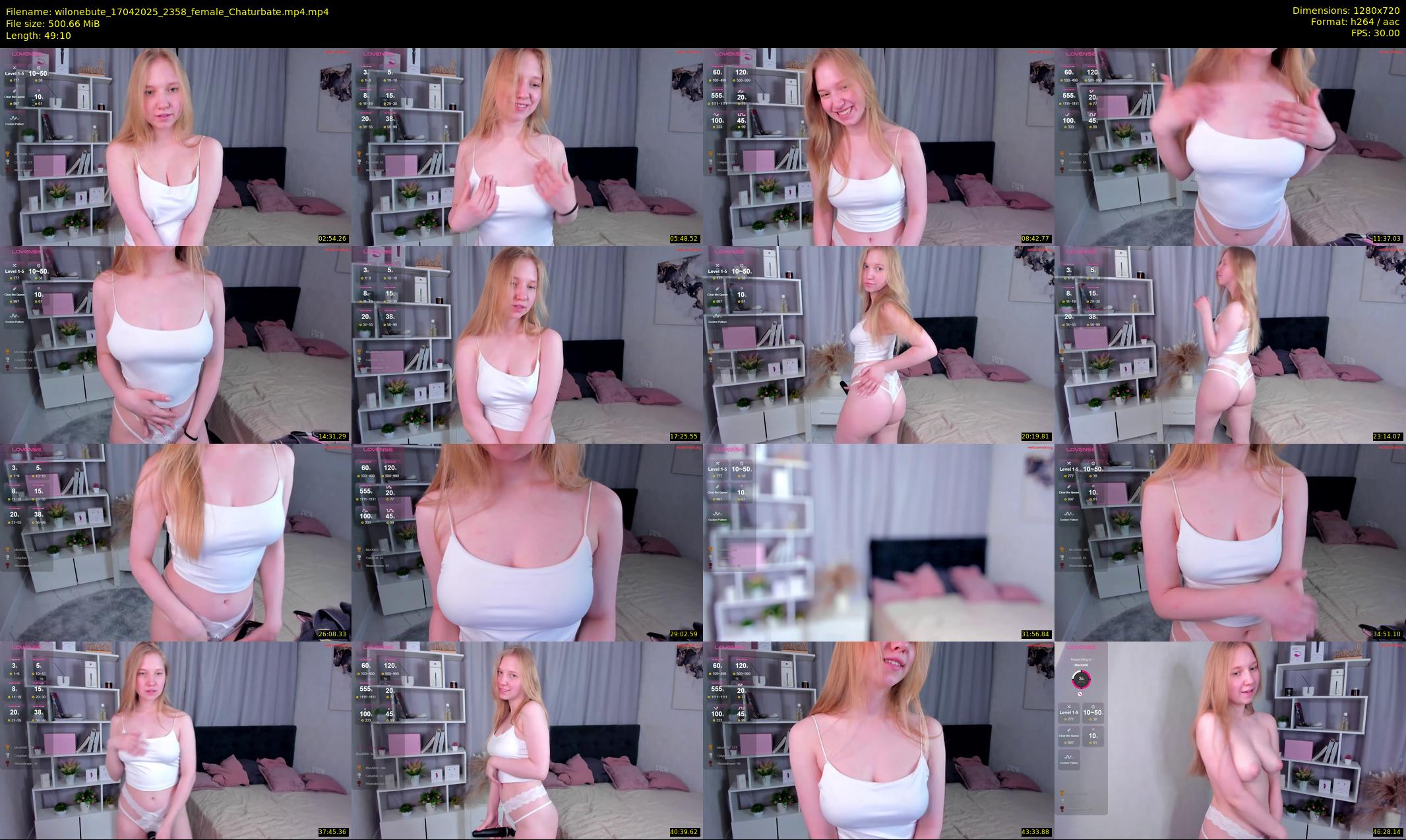 wilonebute — 50 minute Chaturbate female cam show recording, 720p, Apr 17, 2025