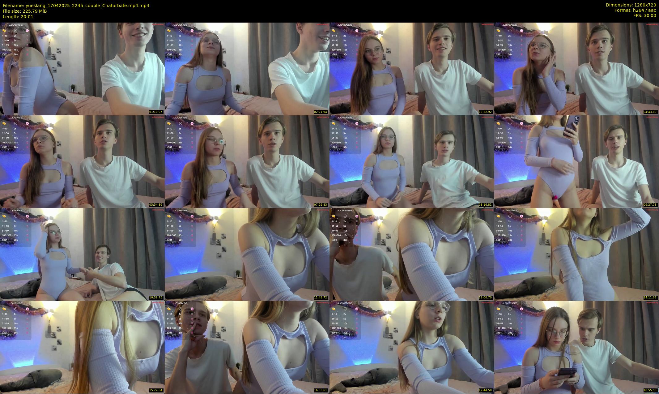 yueslang — 21 minute Chaturbate couple cam show recording, 720p, Apr 17, 2025