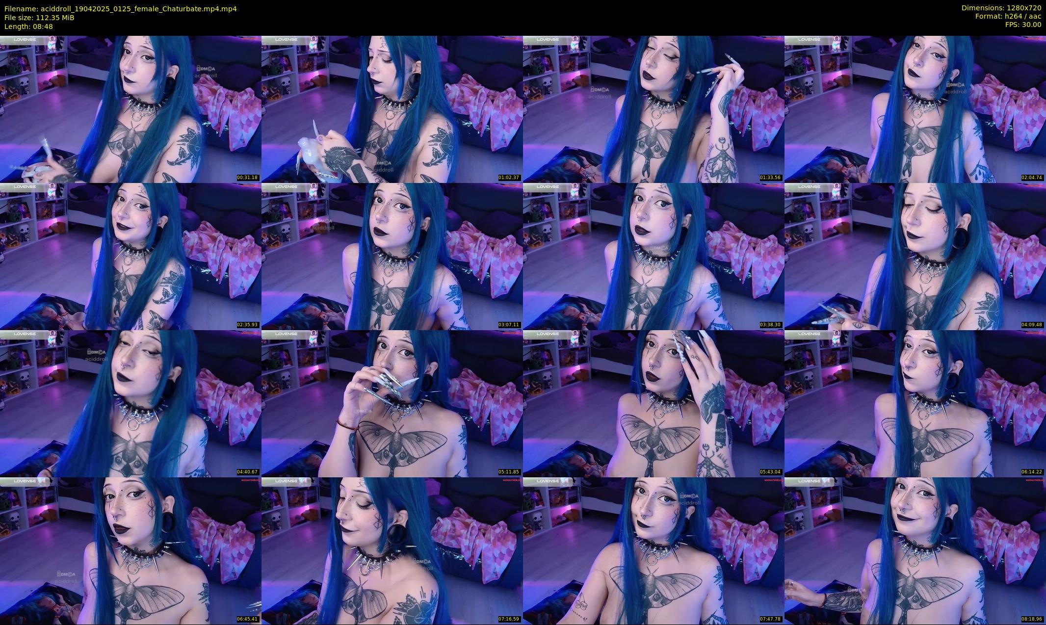 aciddroll — 9 minute Chaturbate female cam show recording, 720p, Apr 19, 2025