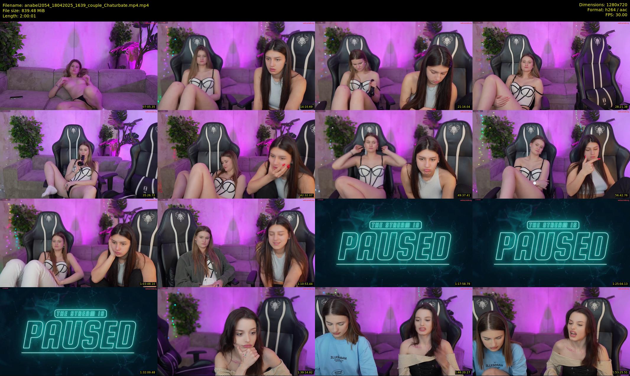 anabel2054 — 121 minute Chaturbate female cam show recording, 720p, Apr 18, 2025