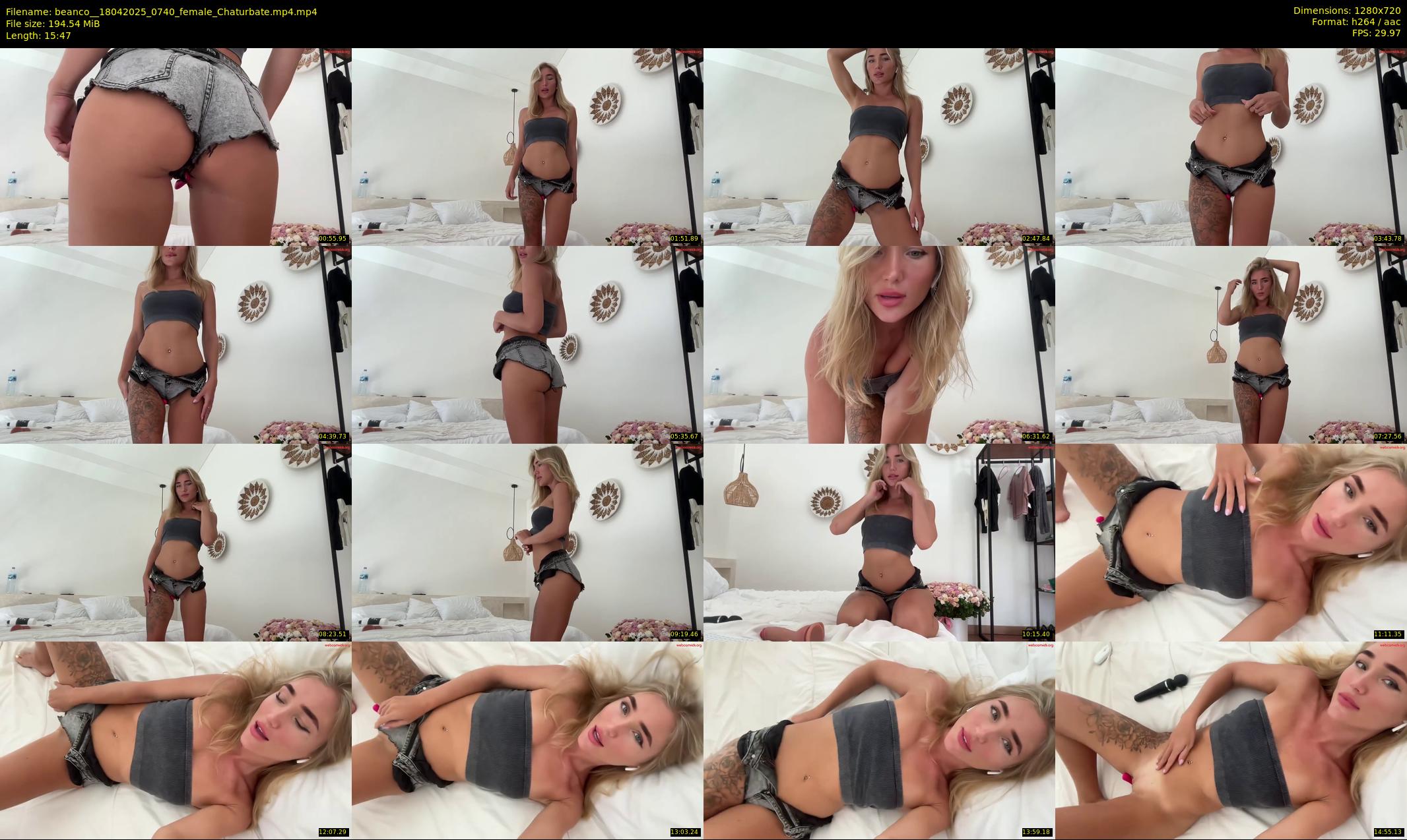 beanco_ — 16 minute Chaturbate female cam show recording, 720p, Apr 18, 2025