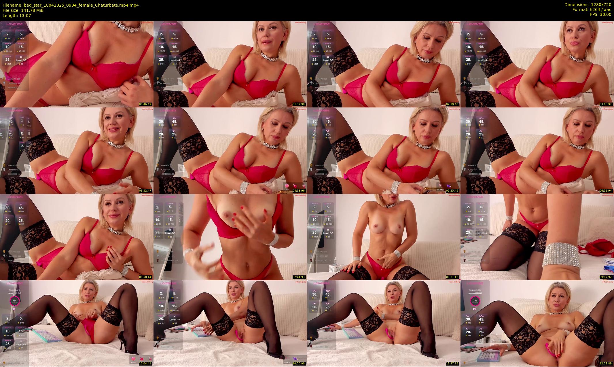 bed_star — 14 minute Chaturbate female cam show recording, 720p, Apr 18, 2025