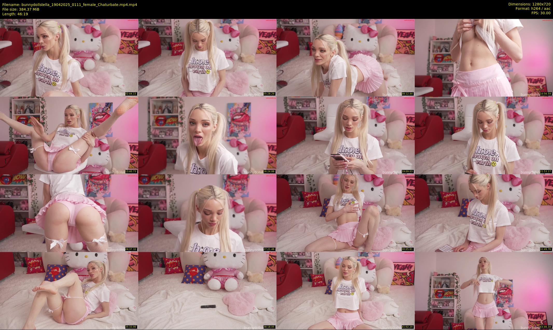 bunnydollstella — 47 minute Chaturbate female cam show recording, 720p, Apr 19, 2025