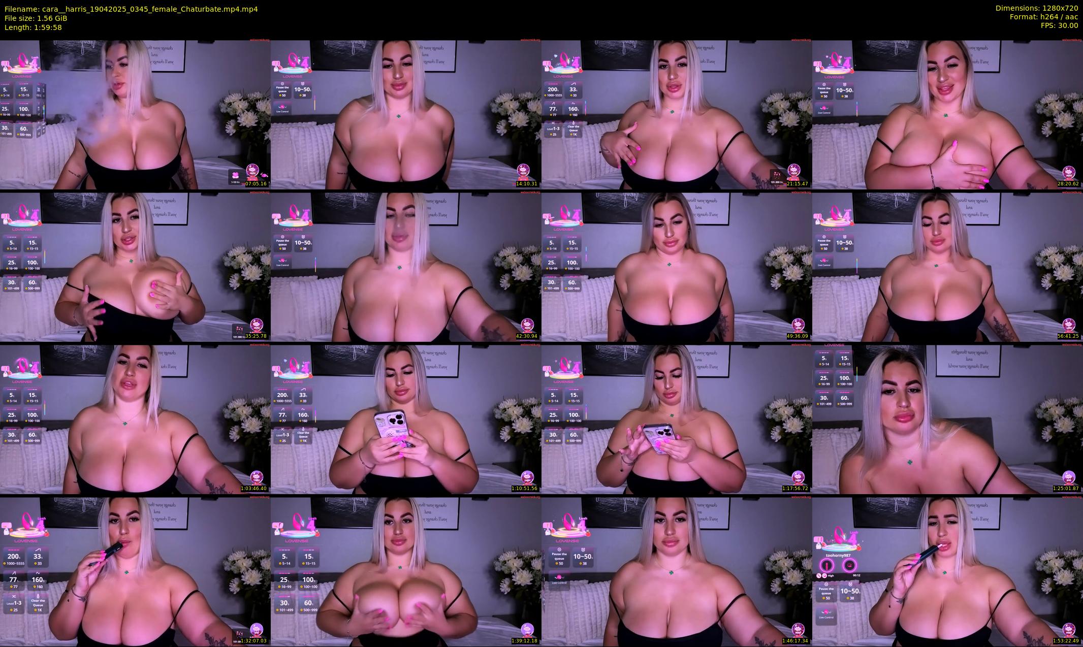 cara__harris — 120 minute Chaturbate female cam show recording, 720p, Apr 19, 2025