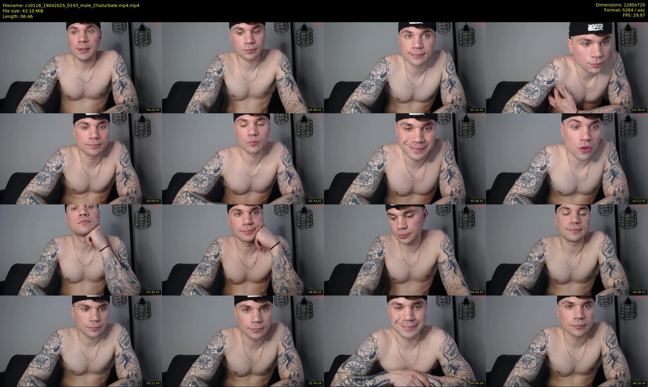 cv0118 — 7 minute Chaturbate male cam show recording, 720p, Apr 19, 2025