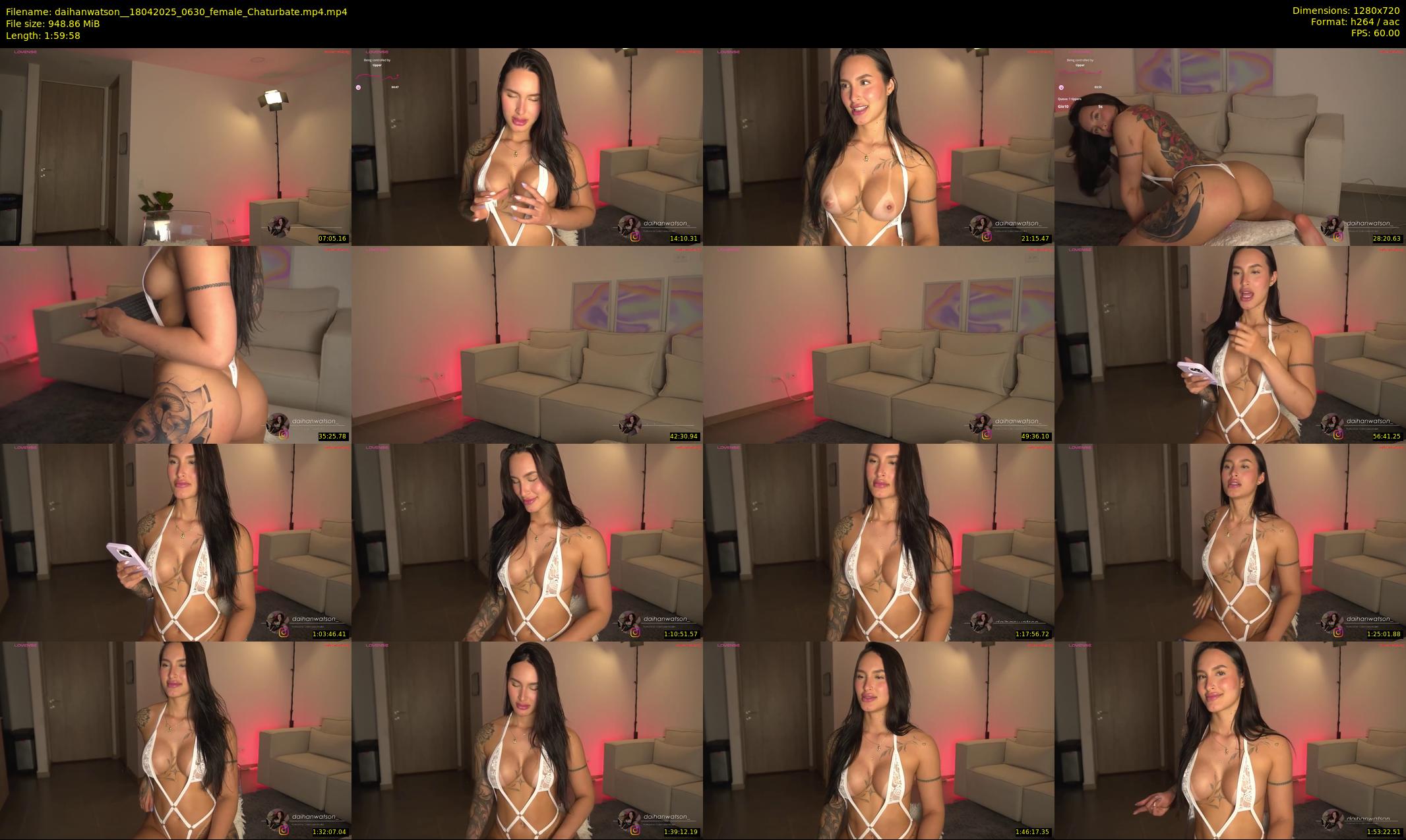 daihanwatson_ — 120 minute Chaturbate female cam show recording, 720p, Apr 18, 2025
