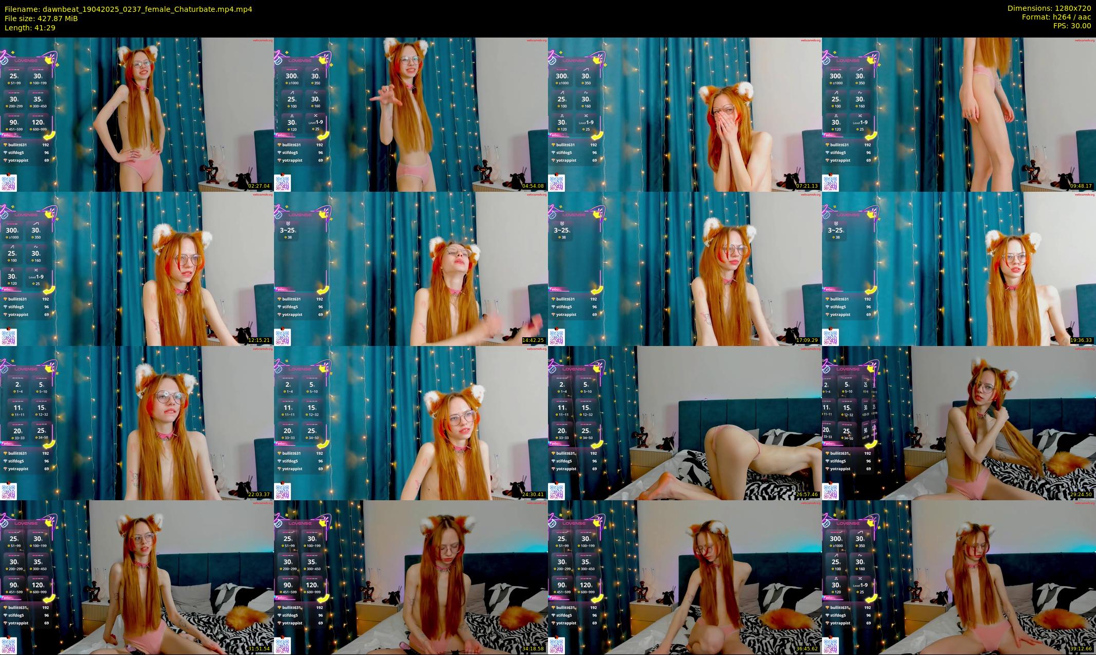 dawnbeat — 42 minute Chaturbate female cam show recording, 720p, Apr 19, 2025