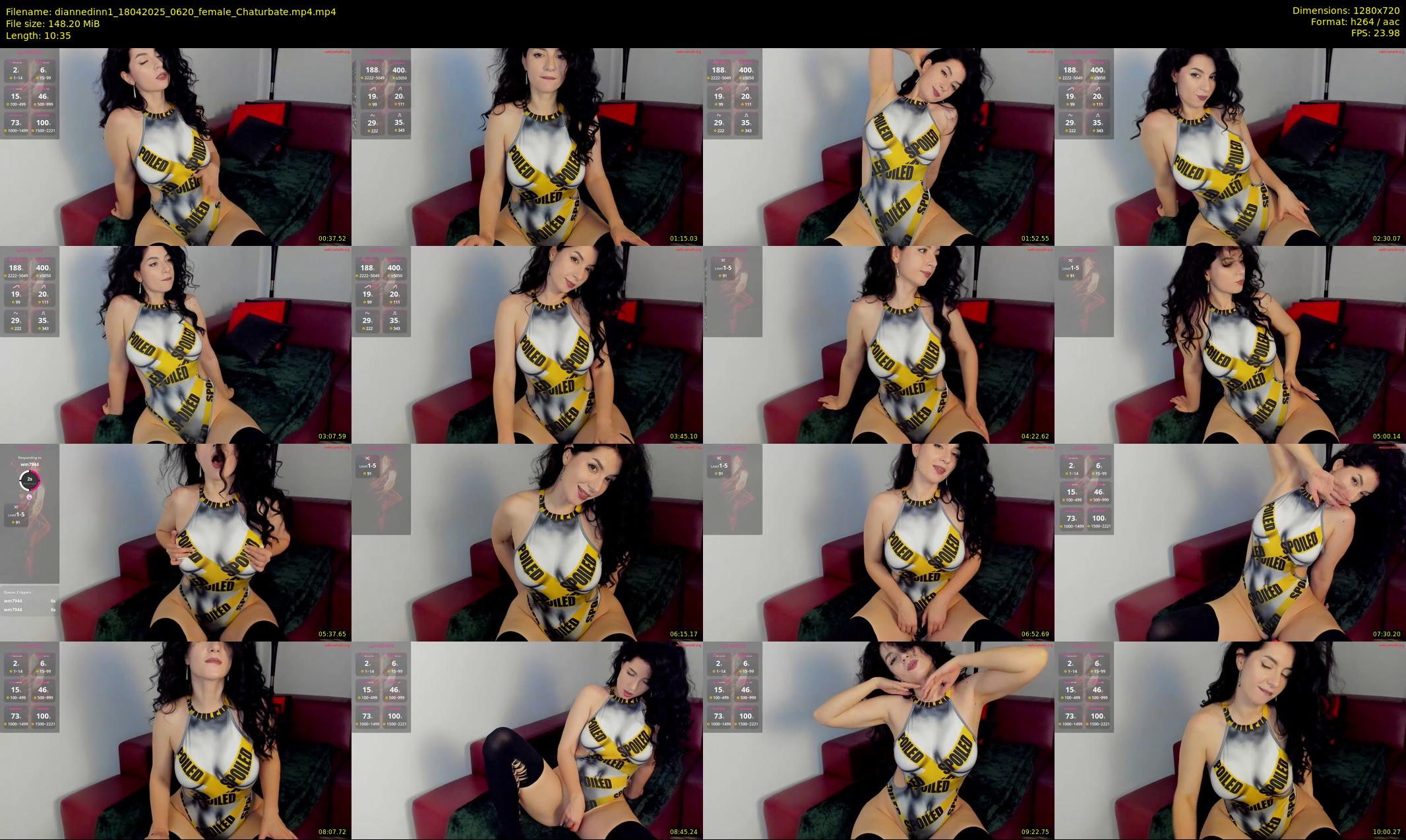 diannedinn1 — 11 minute Chaturbate female cam show recording, 720p, Apr 18, 2025