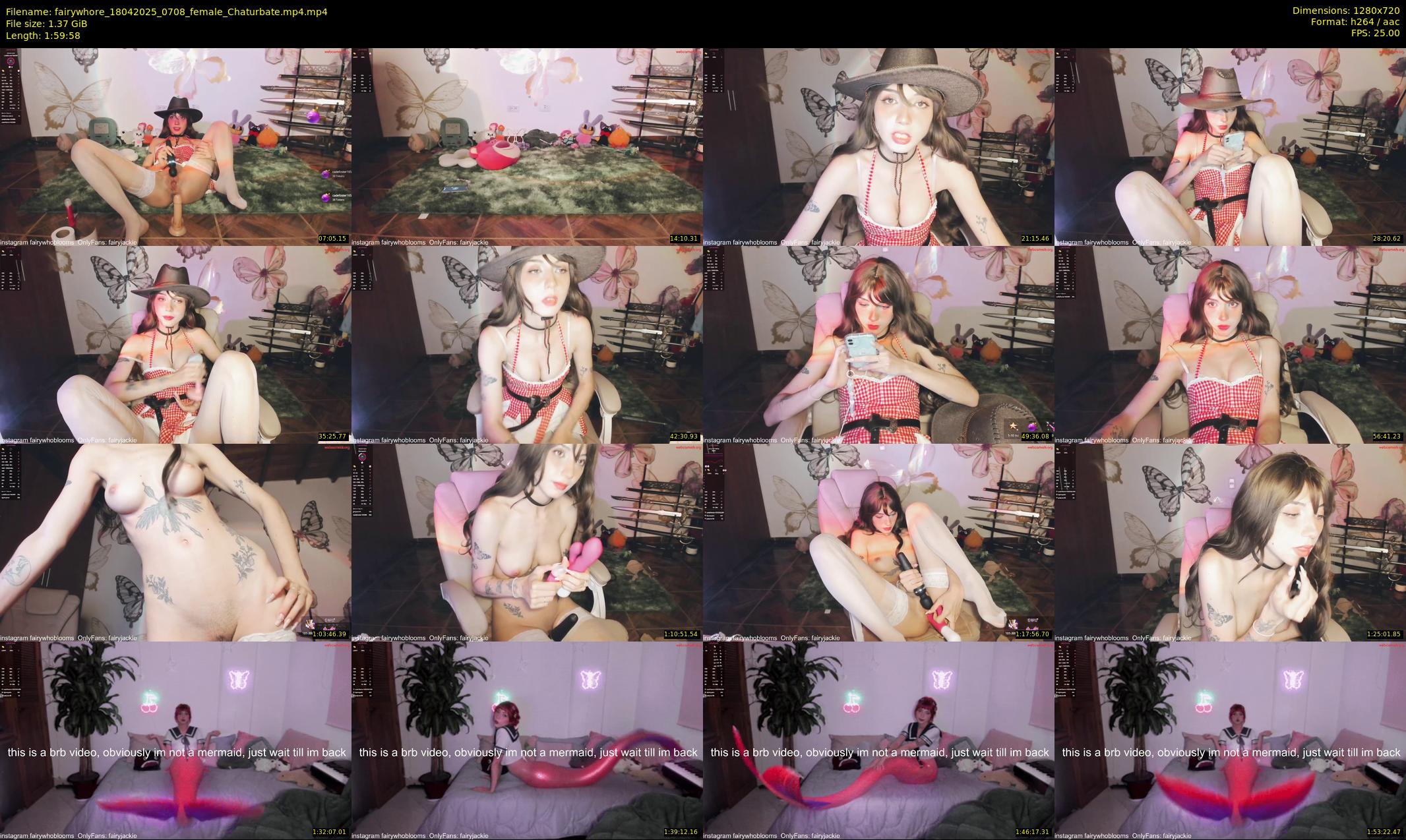 fairywhore — 120 minute Chaturbate female cam show recording, 720p, Apr 18, 2025