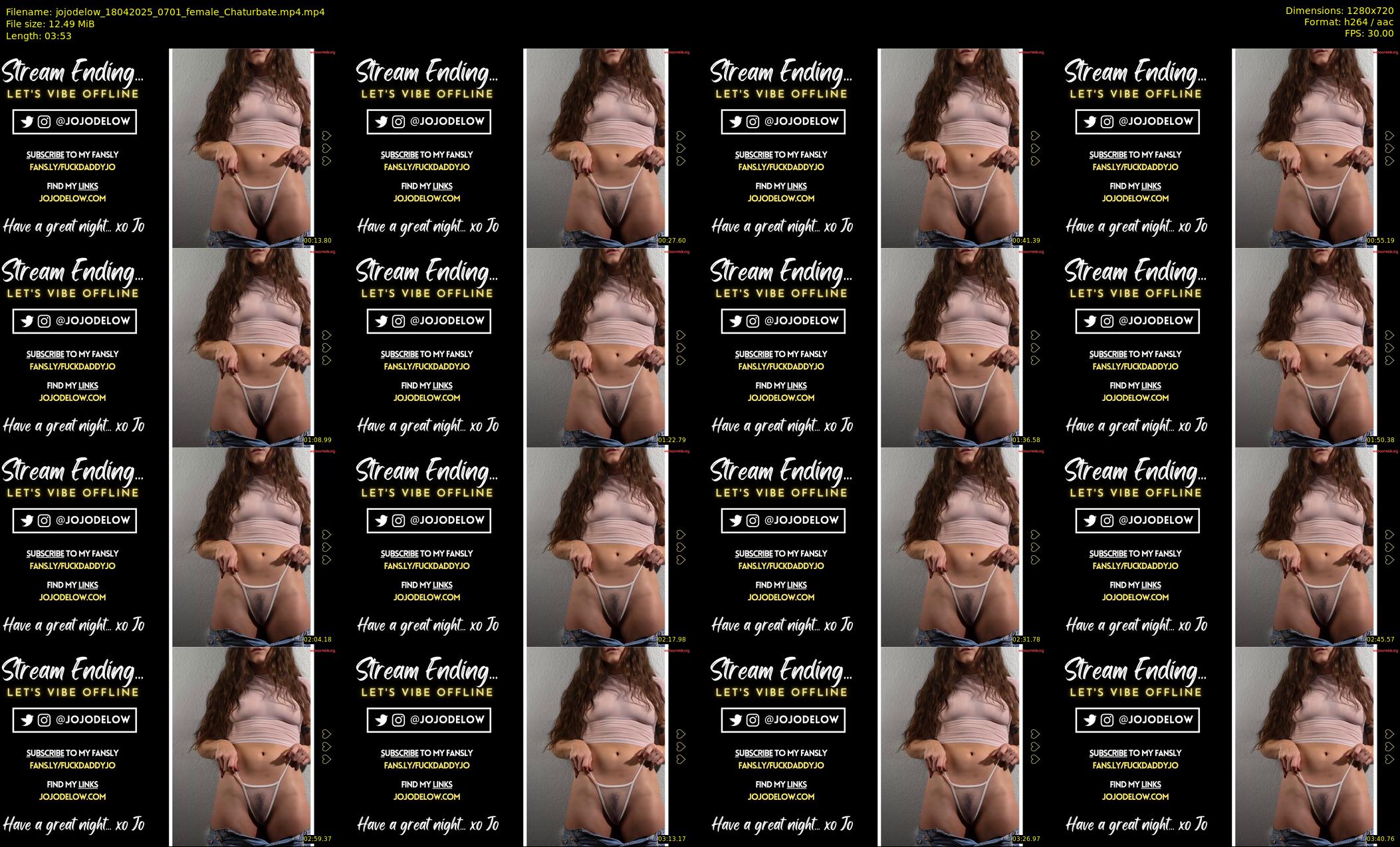jojodelow — 4 minute Chaturbate female cam show recording, 720p, Apr 18, 2025