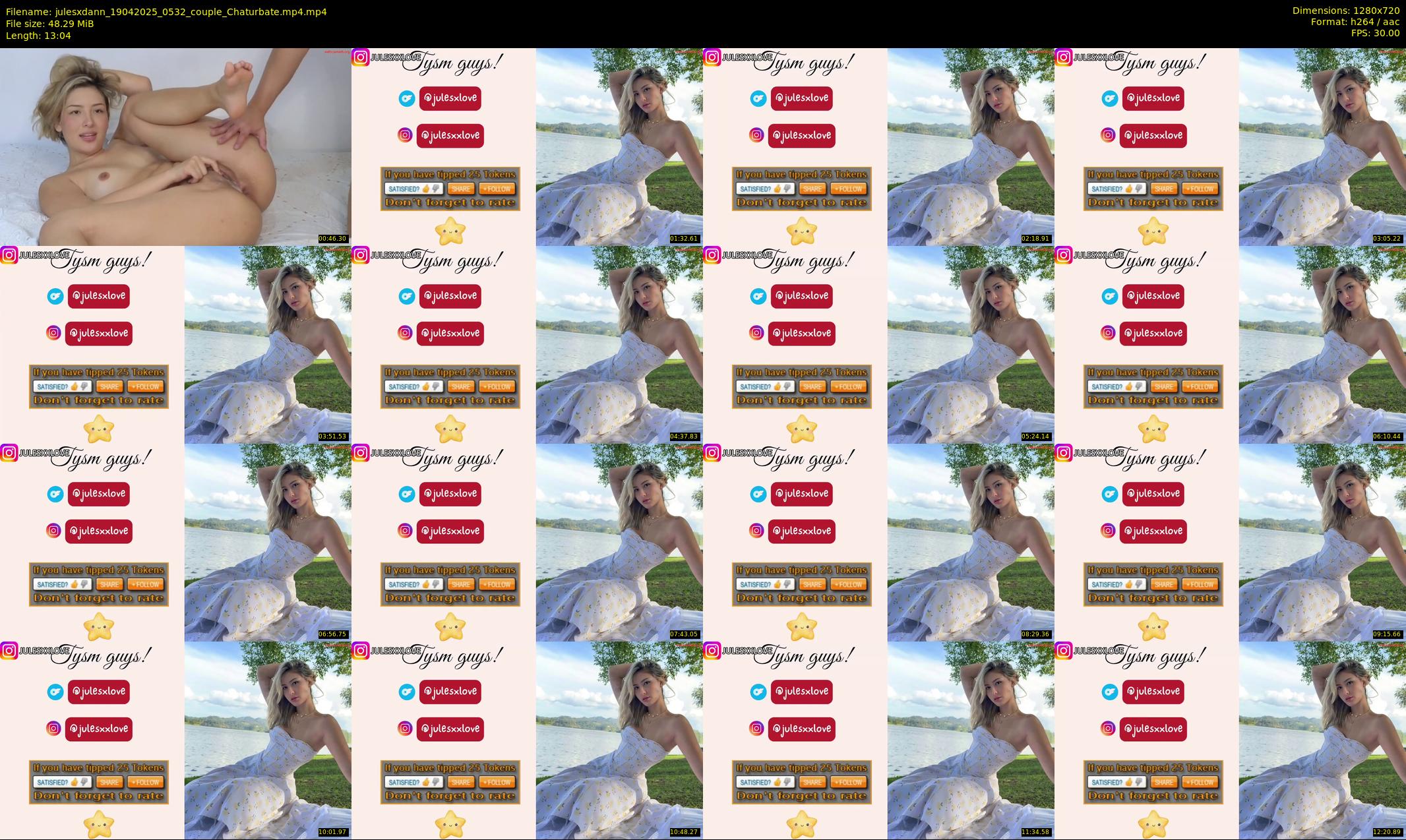 julesxdann — 14 minute Chaturbate couple cam show recording, 720p, Apr 19, 2025