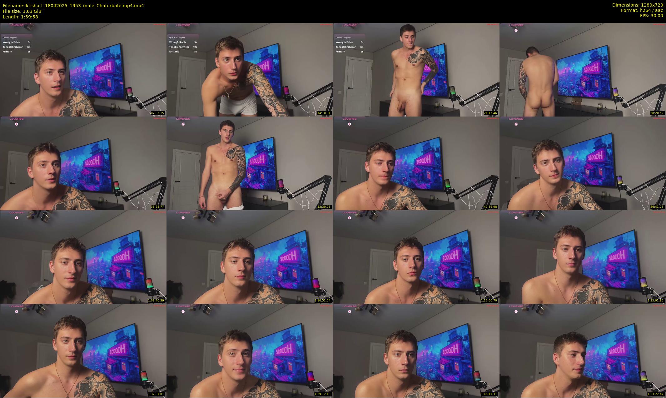 krishort — 120 minute Chaturbate male cam show recording, 720p, Apr 18, 2025