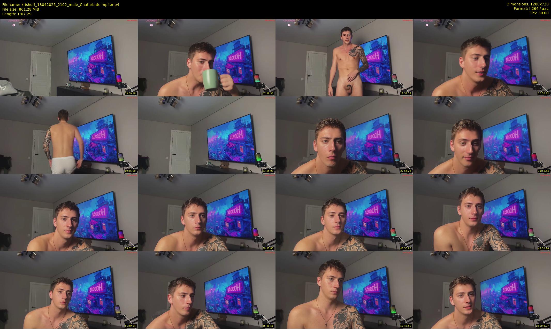 krishort — 68 minute Chaturbate male cam show recording, 720p, Apr 18, 2025