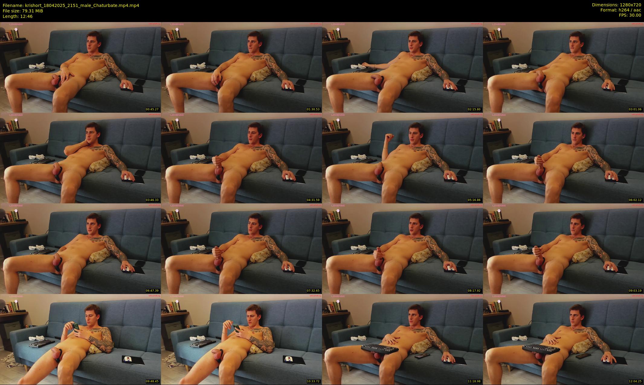 krishort — 13 minute Chaturbate male cam show recording, 720p, Apr 18, 2025