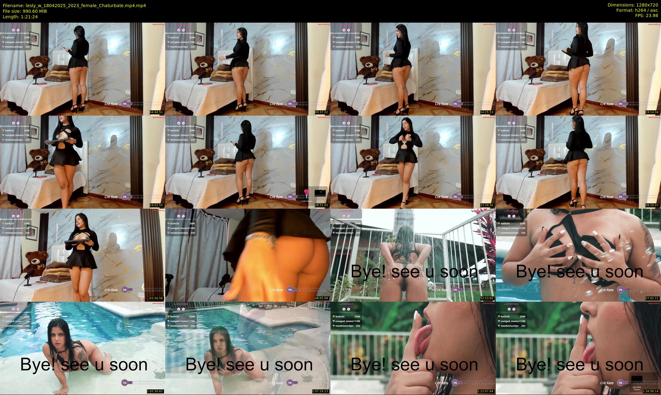 lesly_w — 82 minute Chaturbate female cam show recording, 720p, Apr 18, 2025