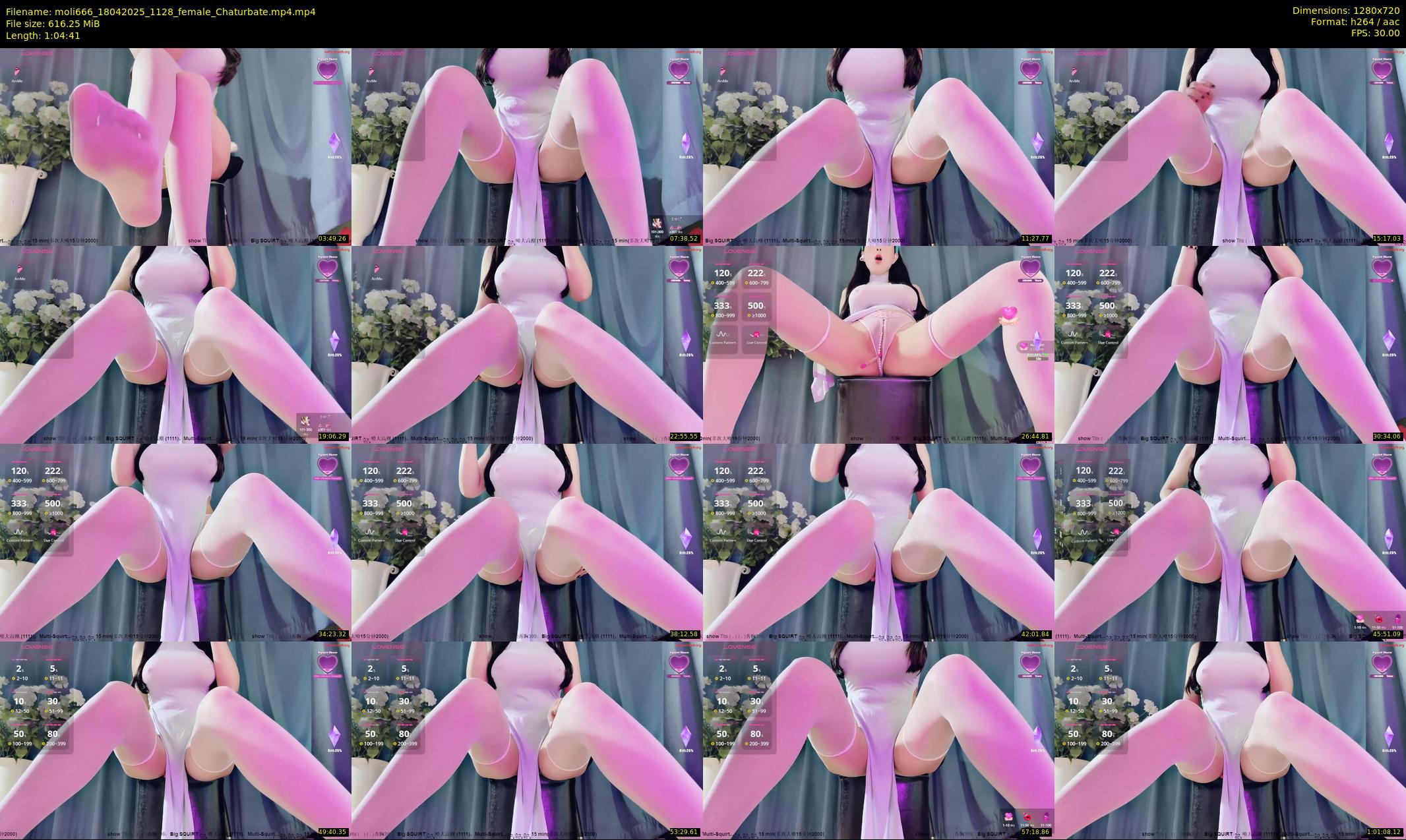 moli666 — 65 minute Chaturbate female cam show recording, 720p, Apr 18, 2025