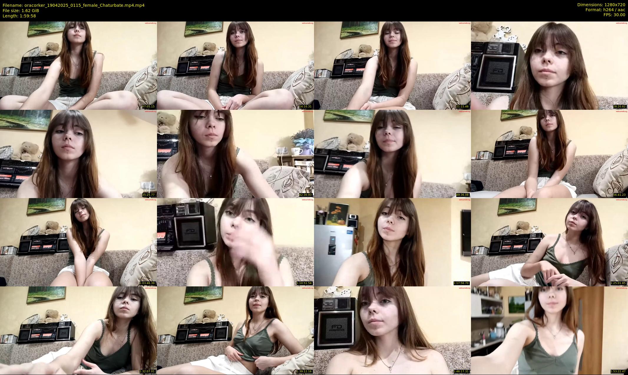 oracorker — 120 minute Chaturbate female cam show recording, 720p, Apr 19, 2025