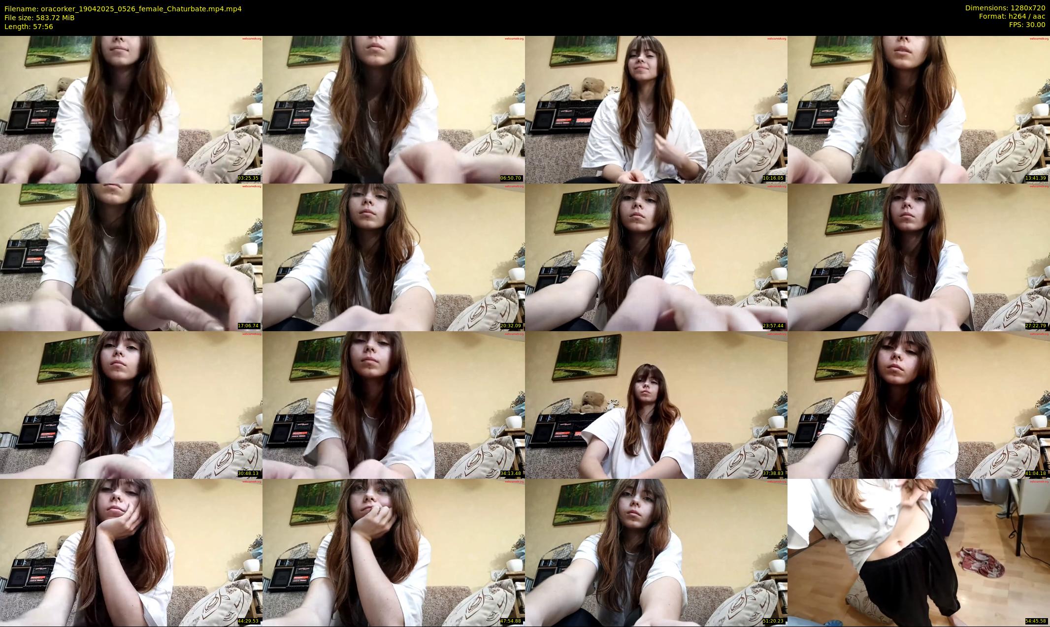 oracorker — 58 minute Chaturbate female cam show recording, 720p, Apr 19, 2025
