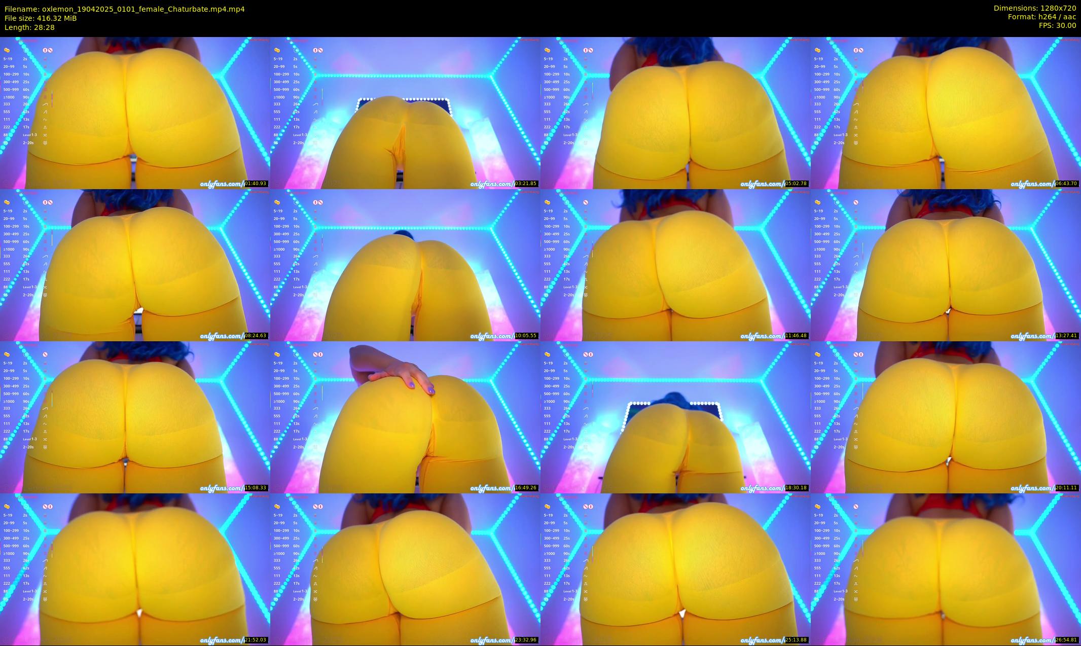oxlemon — 29 minute Chaturbate female cam show recording, 720p, Apr 19, 2025